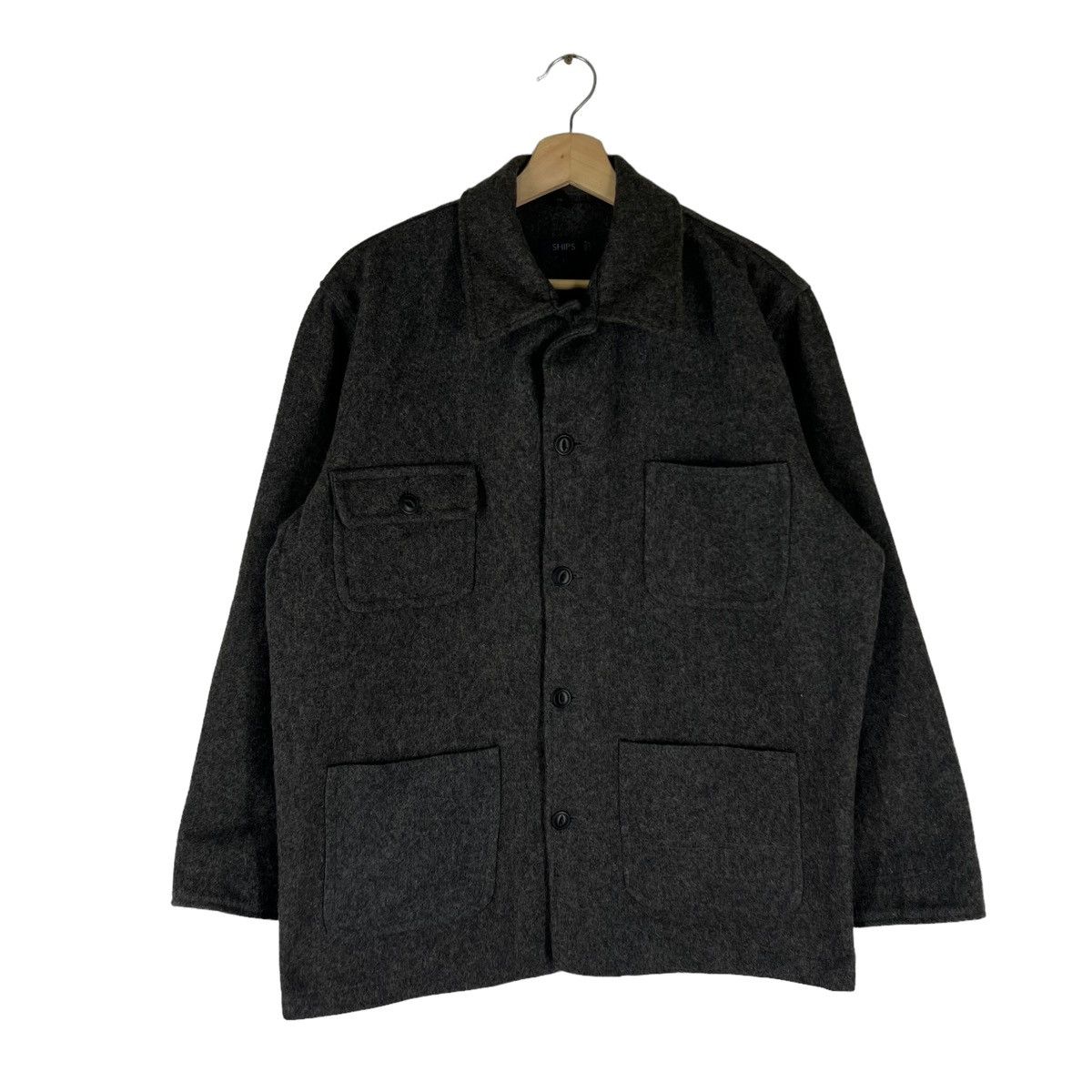 Japanese Brand × SHIPS VINTAGE WOOL JACKET SHIPS MADE IN USA INSPIRED ISSEY MIYAKE Size US L / EU 52-54 / 3 - 1 Thumbnail
