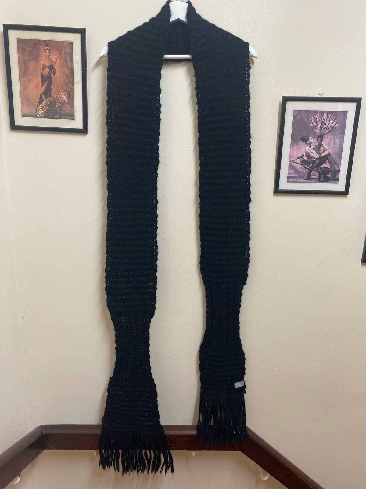 Dior Homme AW05 フリンジ　ストール Dior × Hedi Slimane Dior Homme AW05 “Glam” fringe scarf | Grailed