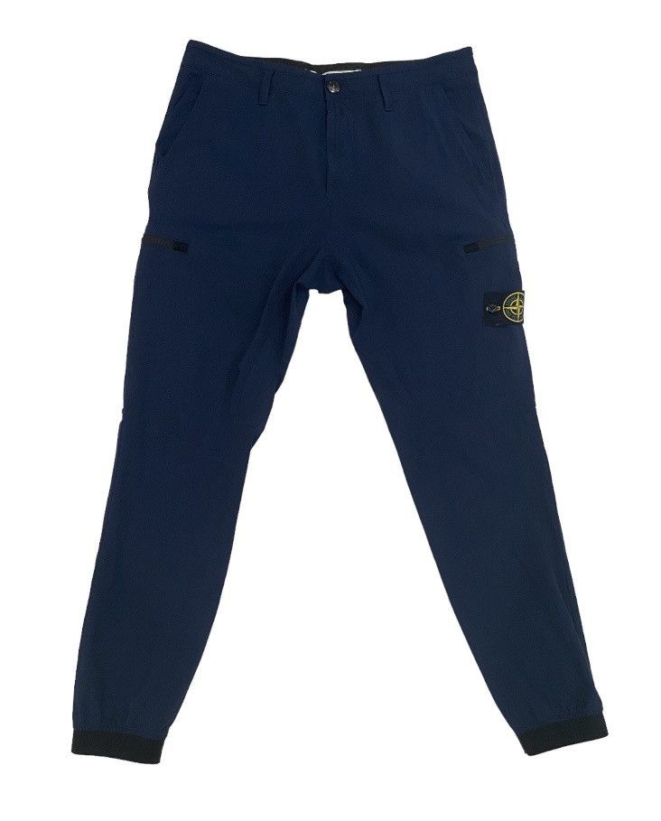 image of Stone Island Nylon Blend Cargo Trousers in Navy, Men's (Size 33)