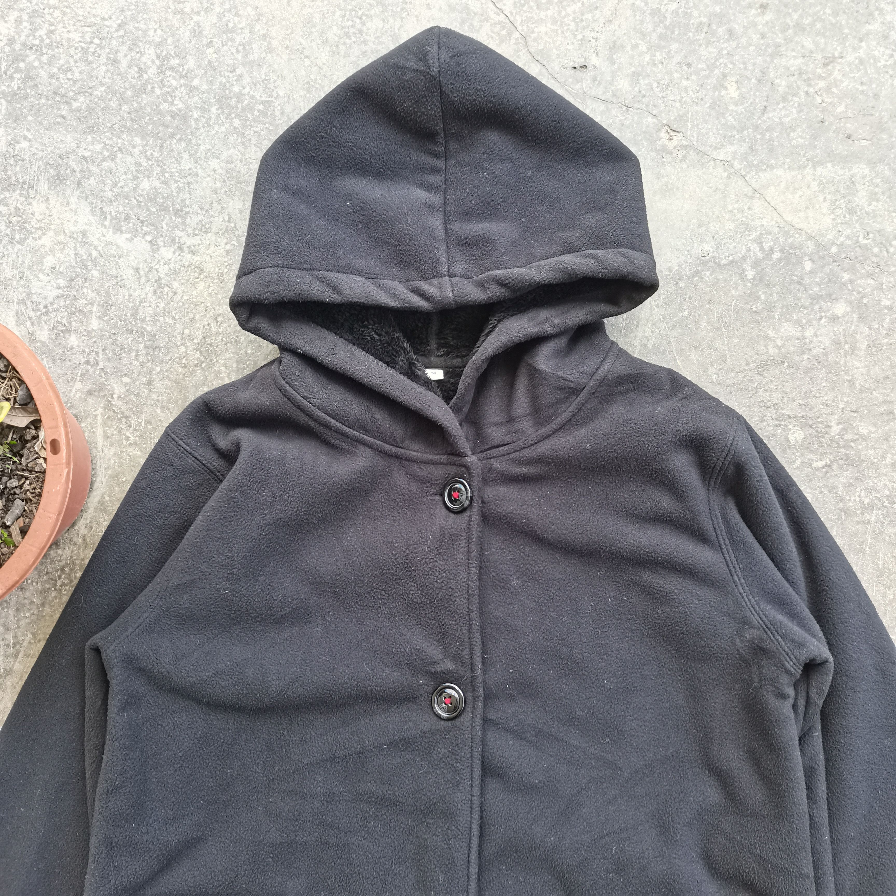 Japanese Brand × Vintage Japanese Brand TOPVALU Fleece Cardigan With Hoodie Size US M / EU 48-50 / 2 - 3 Thumbnail