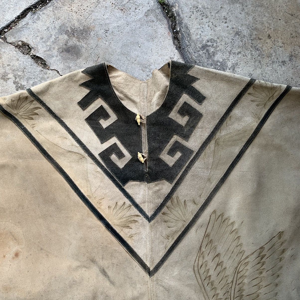 Leather fighting cock art Red Indian Apache Native American Vest Size US L / EU 52-54 / 3 - 5 Thumbnail