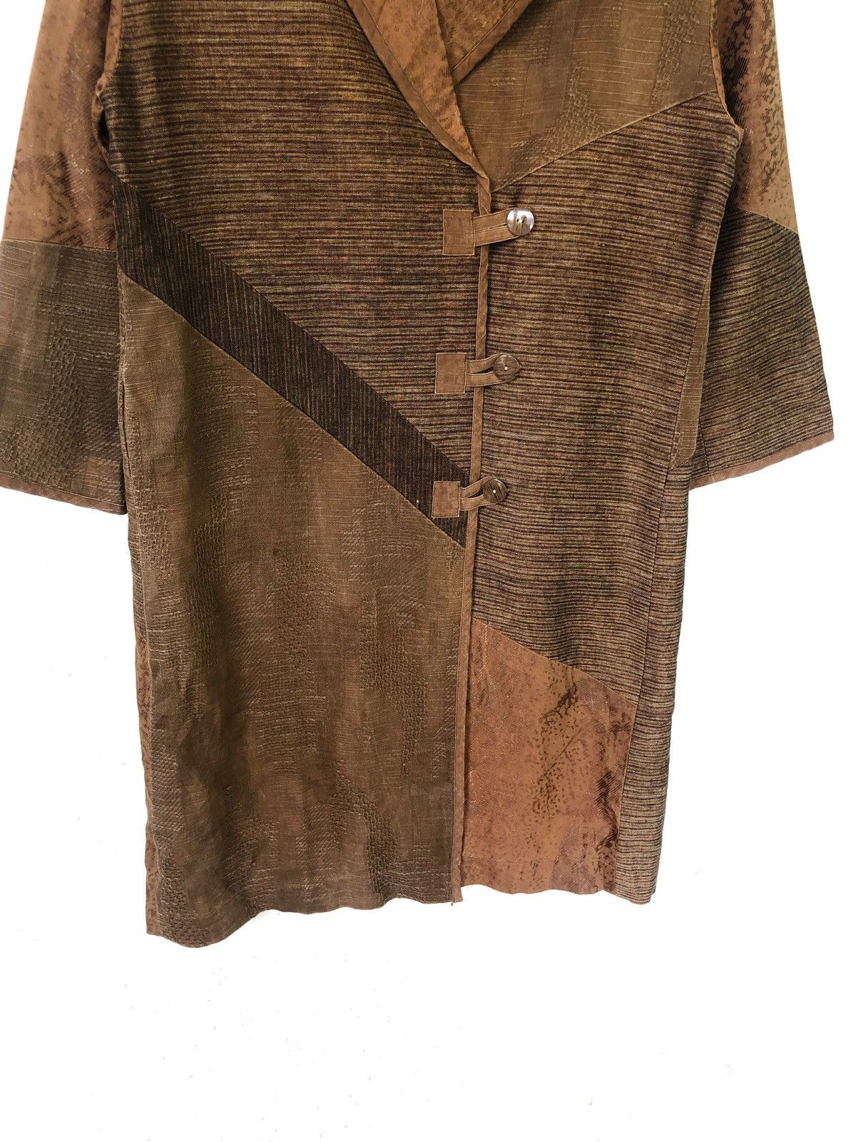 Handmade 🇯🇵 Fabric Hemp Patchwork Long Coat Kapital Visvim Size US M / EU 48-50 / 2 - 4 Thumbnail