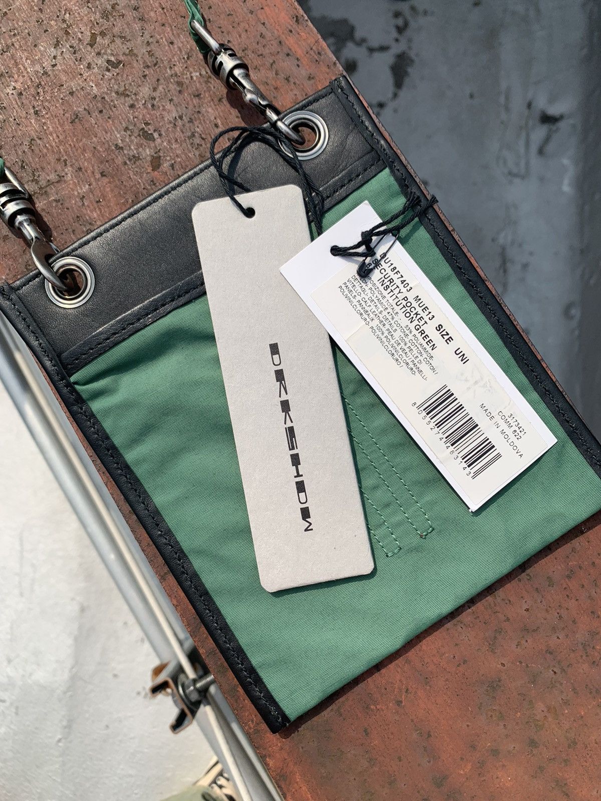 Rick Owens Rick Owens Institution Security Pocket Wallet in Green Size ONE SIZE - 6 Thumbnail
