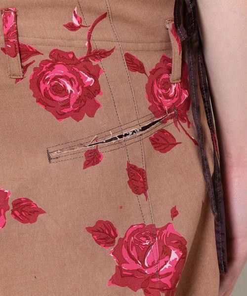 Bed j.w. Ford Rose Printed High Waisted Wide Leg Cropped Trousers Size US 32 / EU 48 - 17 Thumbnail