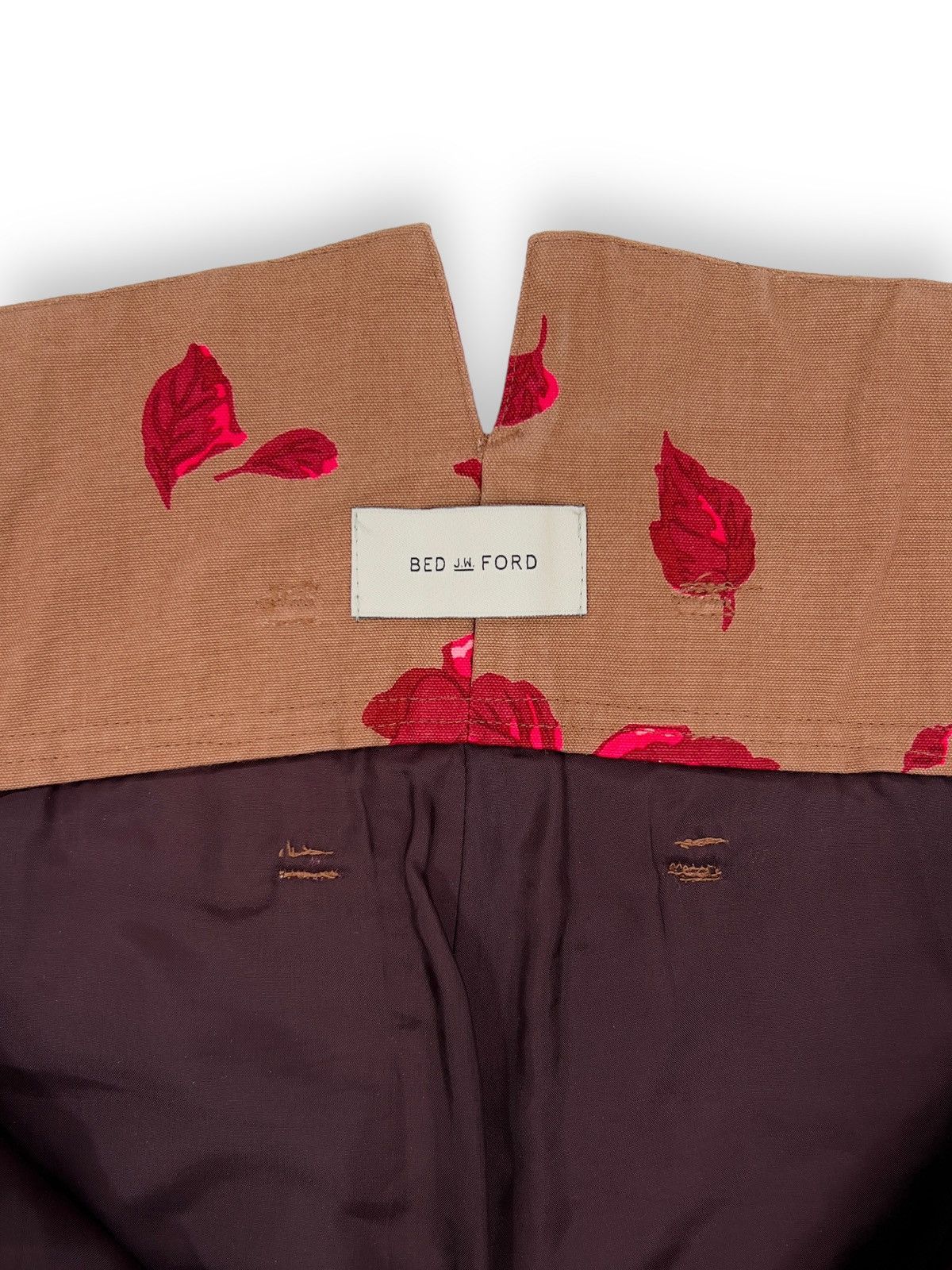 Bed j.w. Ford Rose Printed High Waisted Wide Leg Cropped Trousers Size US 32 / EU 48 - 10 Thumbnail