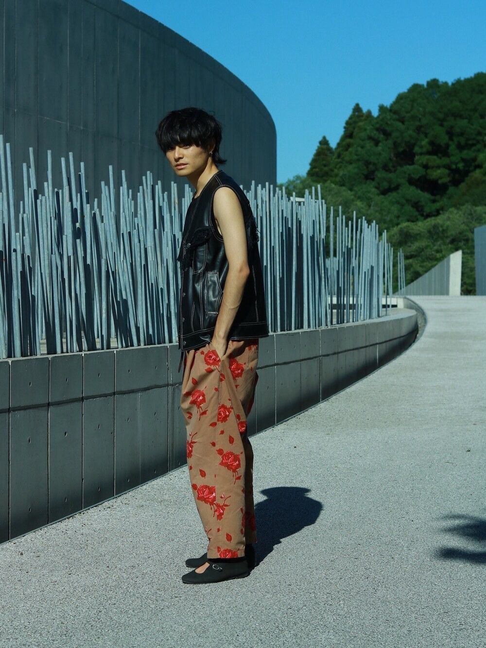Bed j.w. Ford Rose Printed High Waisted Wide Leg Cropped Trousers Size US 32 / EU 48 - 20 Thumbnail