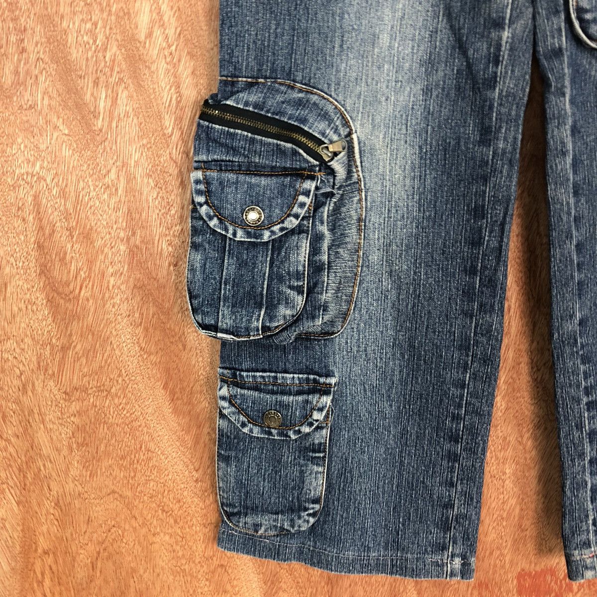 Japanese Brand HapHazard Blue 3D Multipocket Denim Jeans Pants #2043DL Size US 26 / EU 42 - 5 Thumbnail