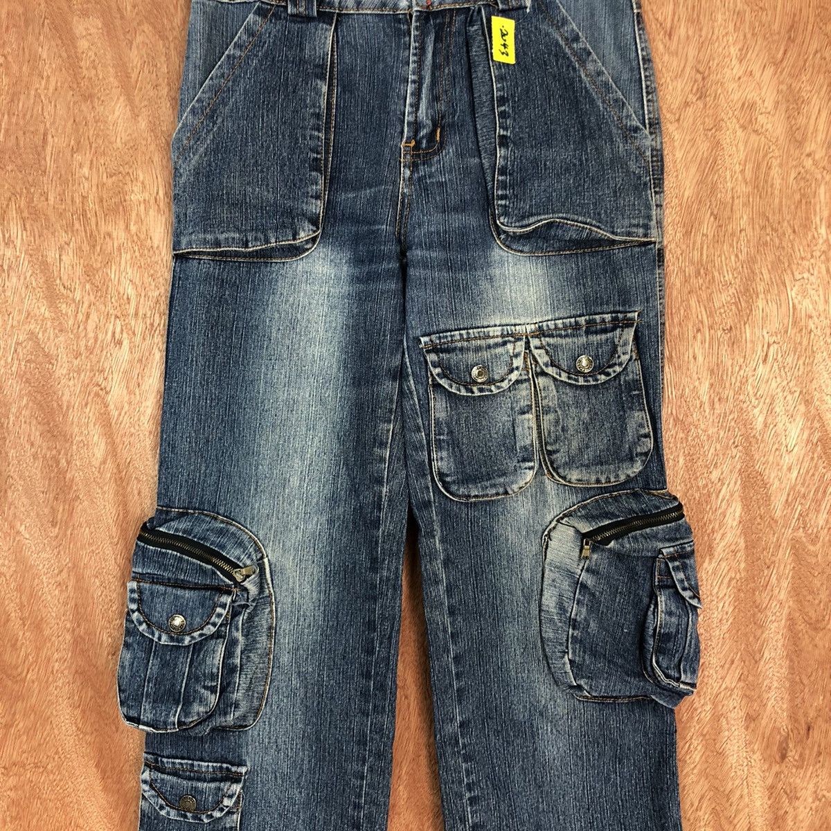 Japanese Brand HapHazard Blue 3D Multipocket Denim Jeans Pants #2043DL Size US 26 / EU 42 - 4 Thumbnail