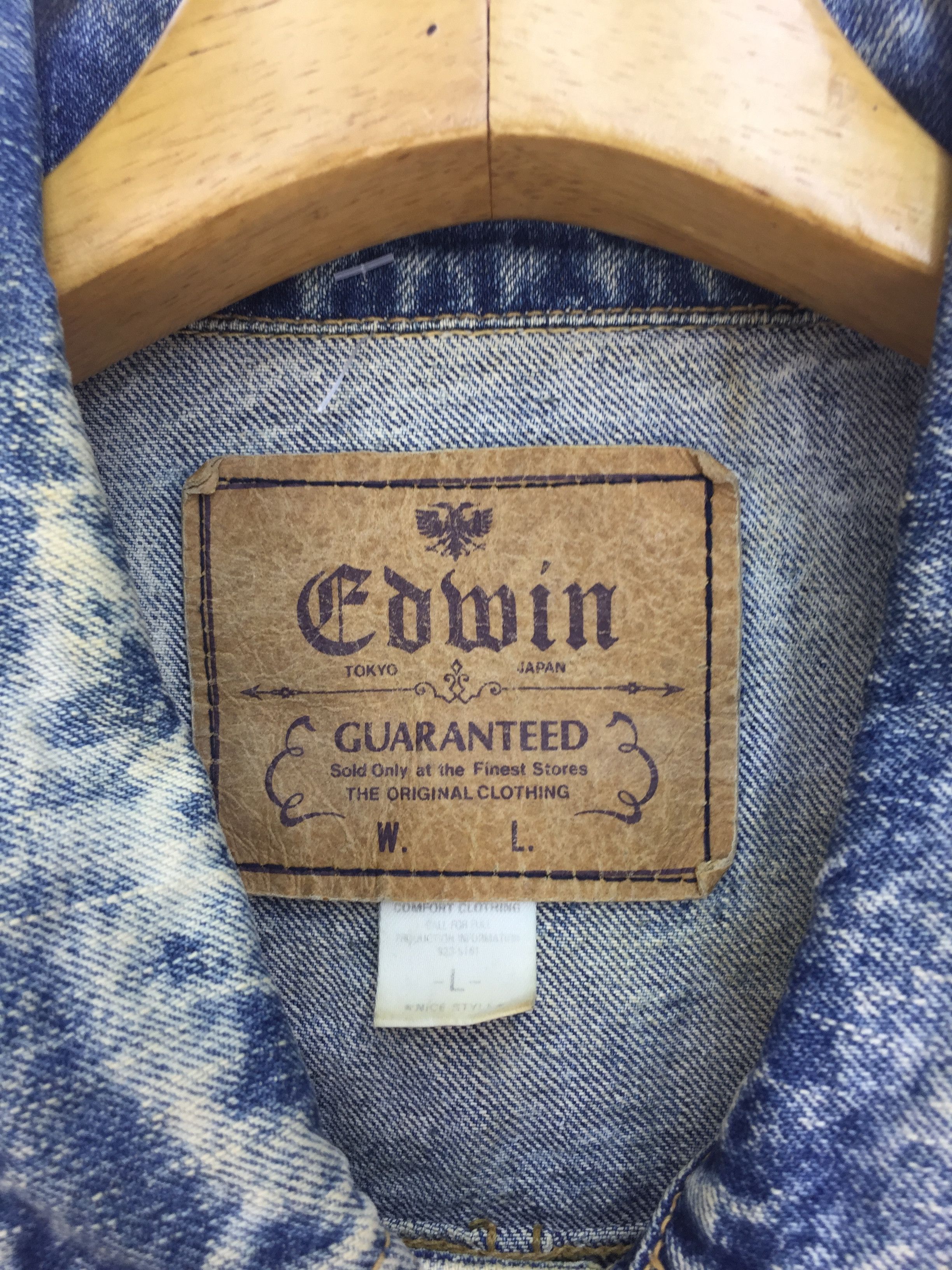 Edwin × Vintage VINTAGE EDWIN STONE WASH DENIM JACKET Size US L / EU 52-54 / 3 - 2 Thumbnail