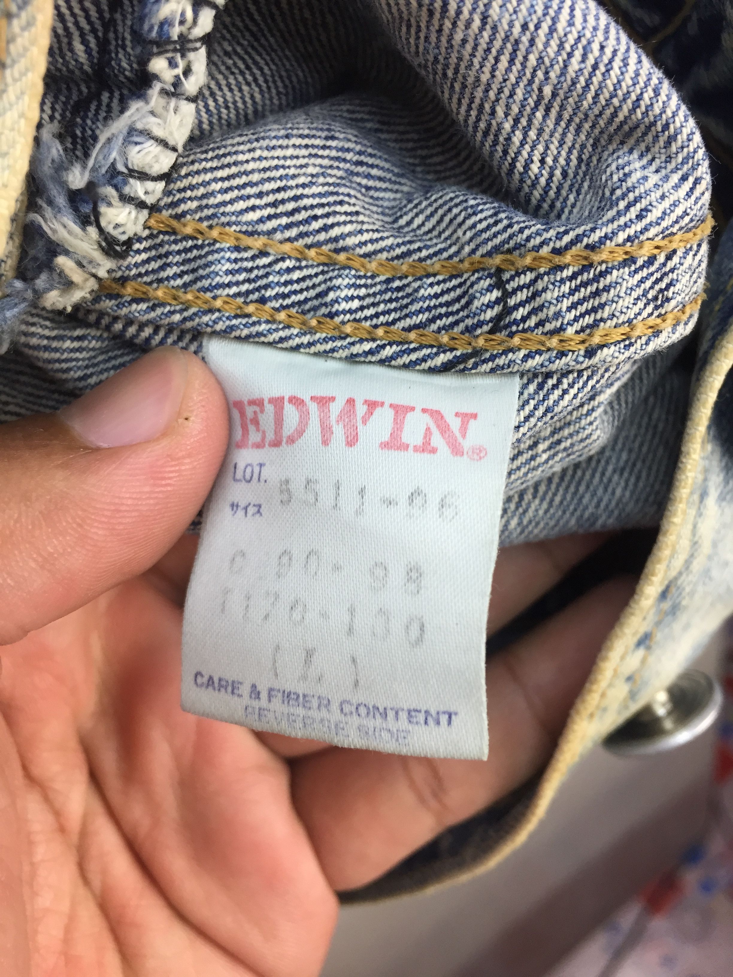 Edwin × Vintage VINTAGE EDWIN STONE WASH DENIM JACKET Size US L / EU 52-54 / 3 - 8 Thumbnail