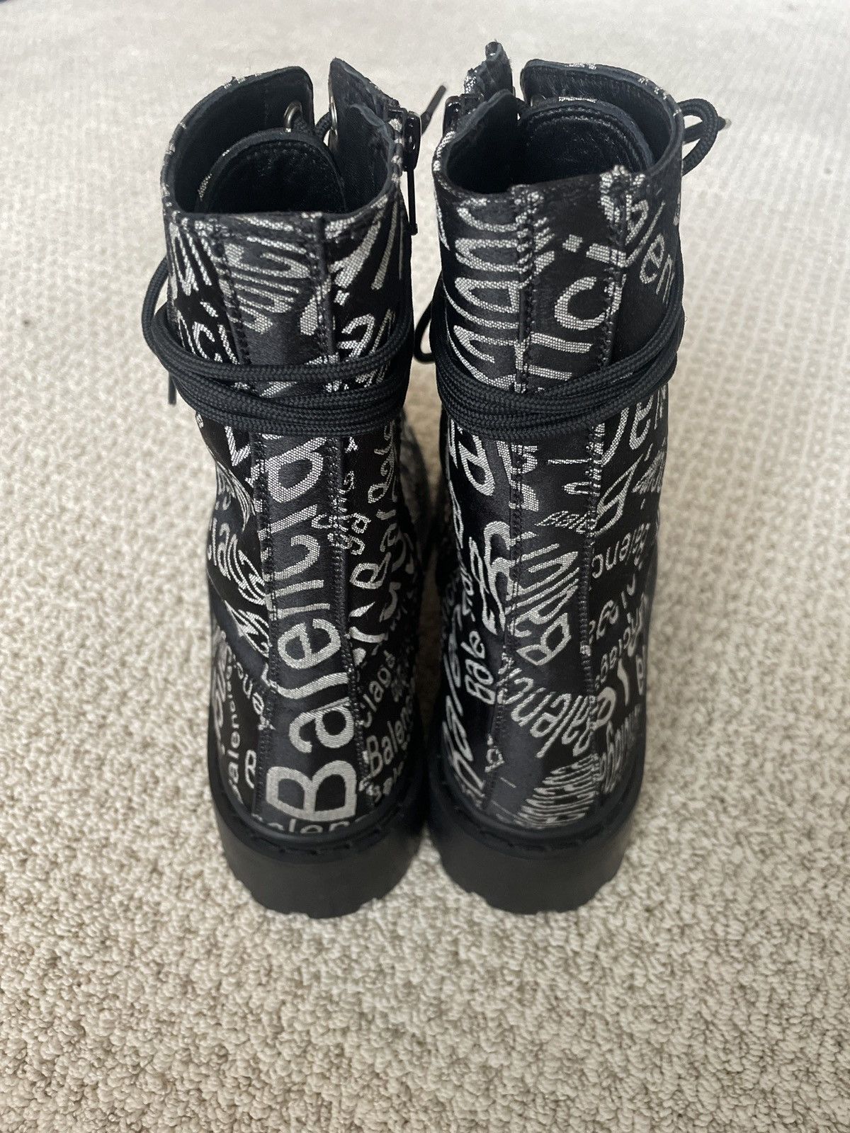 Balenciaga Canvas all over print combat boot Size US 10 / EU 43 - 4 Thumbnail