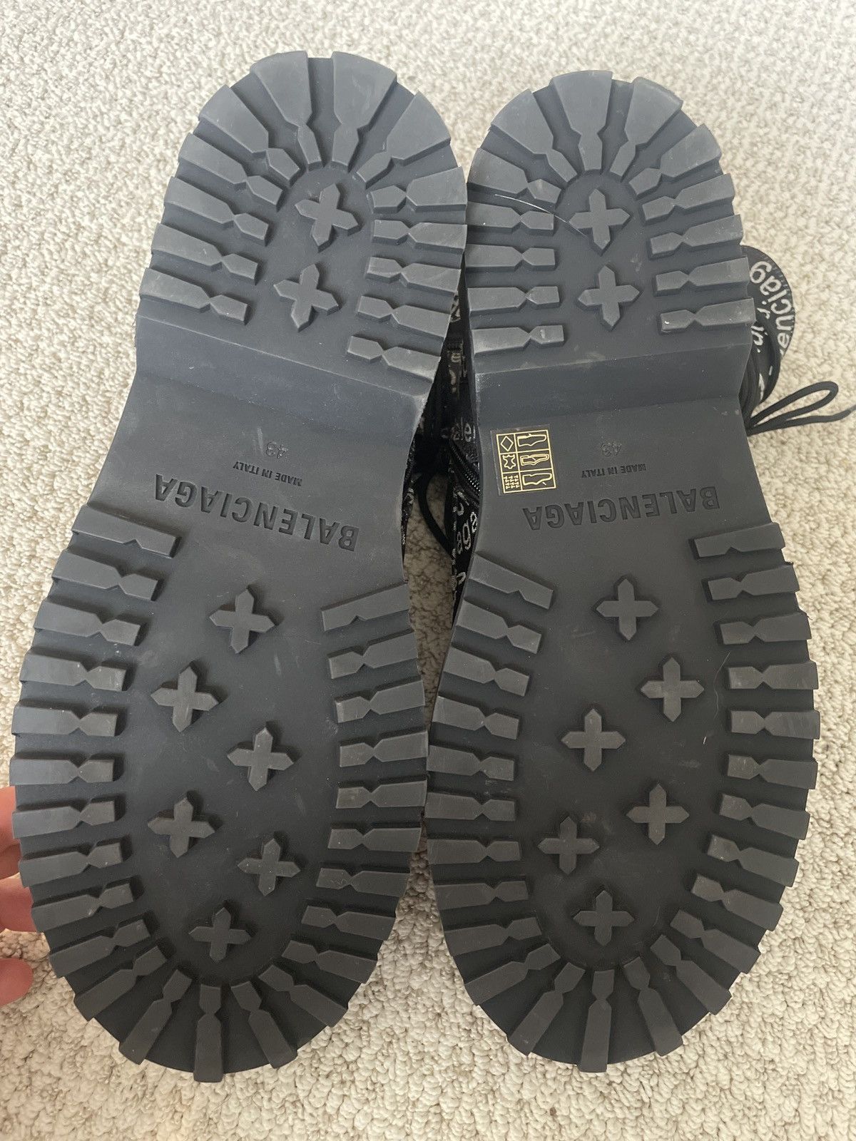 Balenciaga Canvas all over print combat boot Size US 10 / EU 43 - 5 Thumbnail