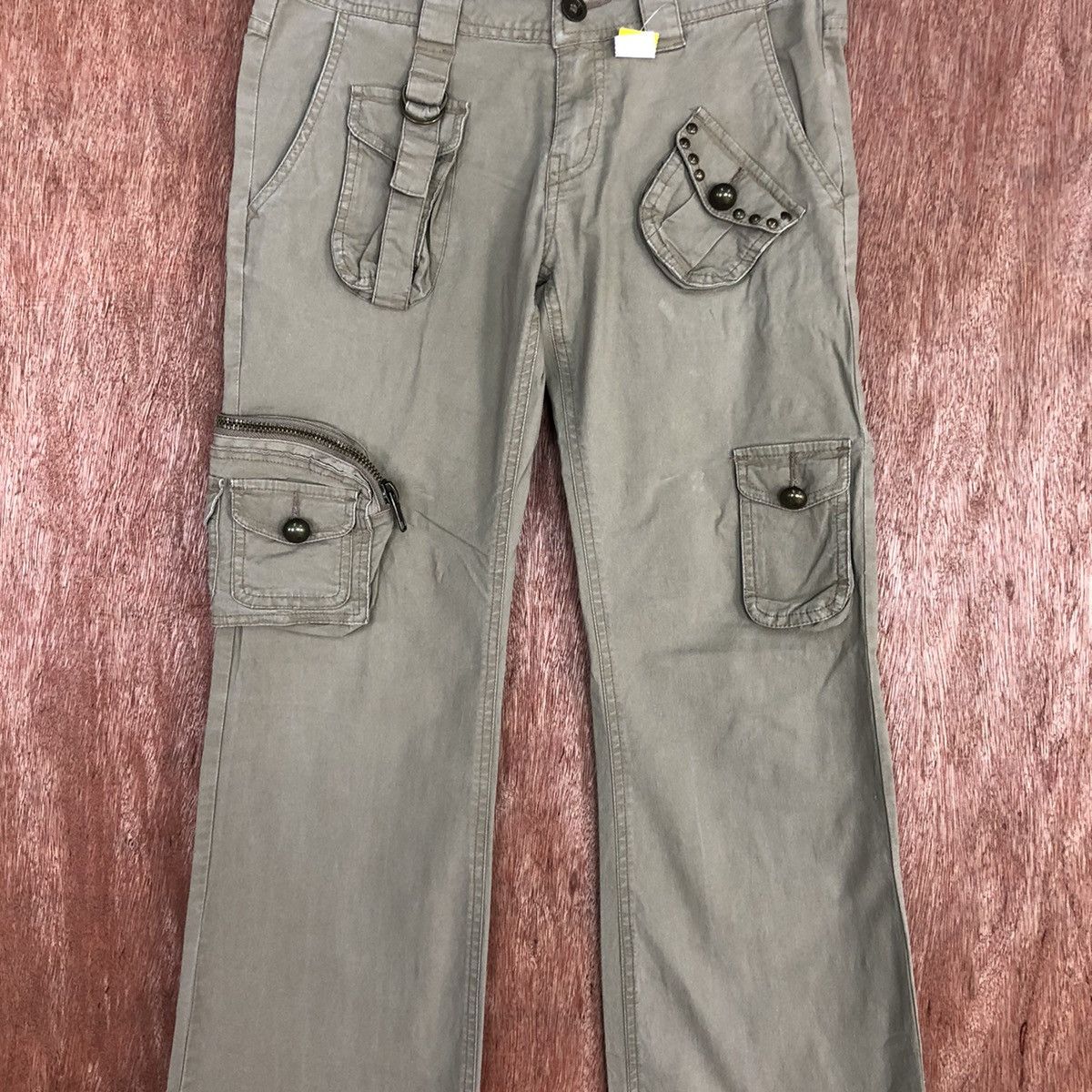 Japanese Brand DLL KissMark streetwear Multipocket Cargo Pants #2044DL Size 28" / US 6 / IT 42 - 4 Thumbnail