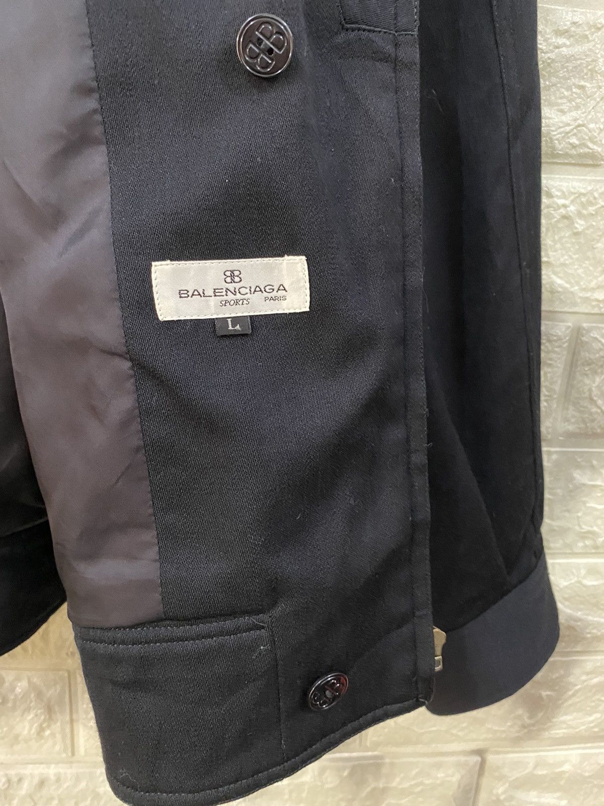 Balenciaga Vintage Balenciaga Paris Black- Wool Jacket Size L / US 10 / IT 46 - 18 Thumbnail