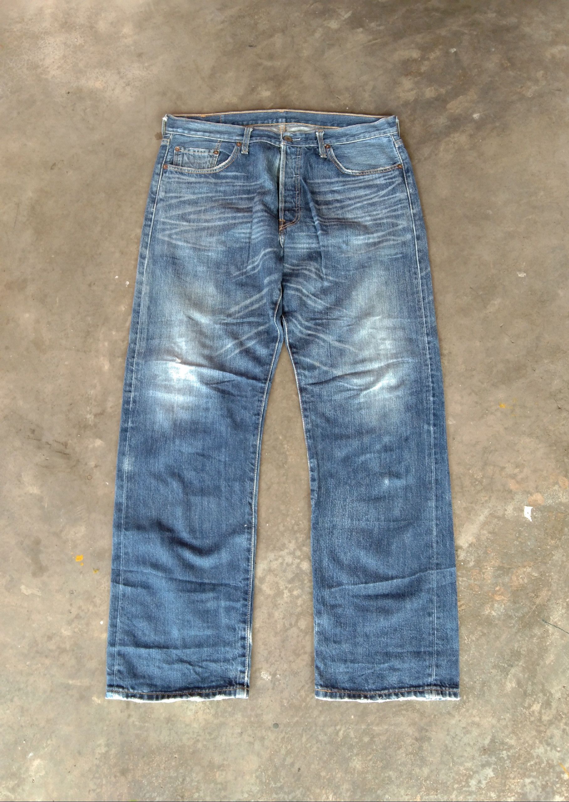 Levi's × Vintage Vintage Levis 501 Straight Leg Distressed Jeans 36x32 Size US 36 / EU 52 - 1 Thumbnail