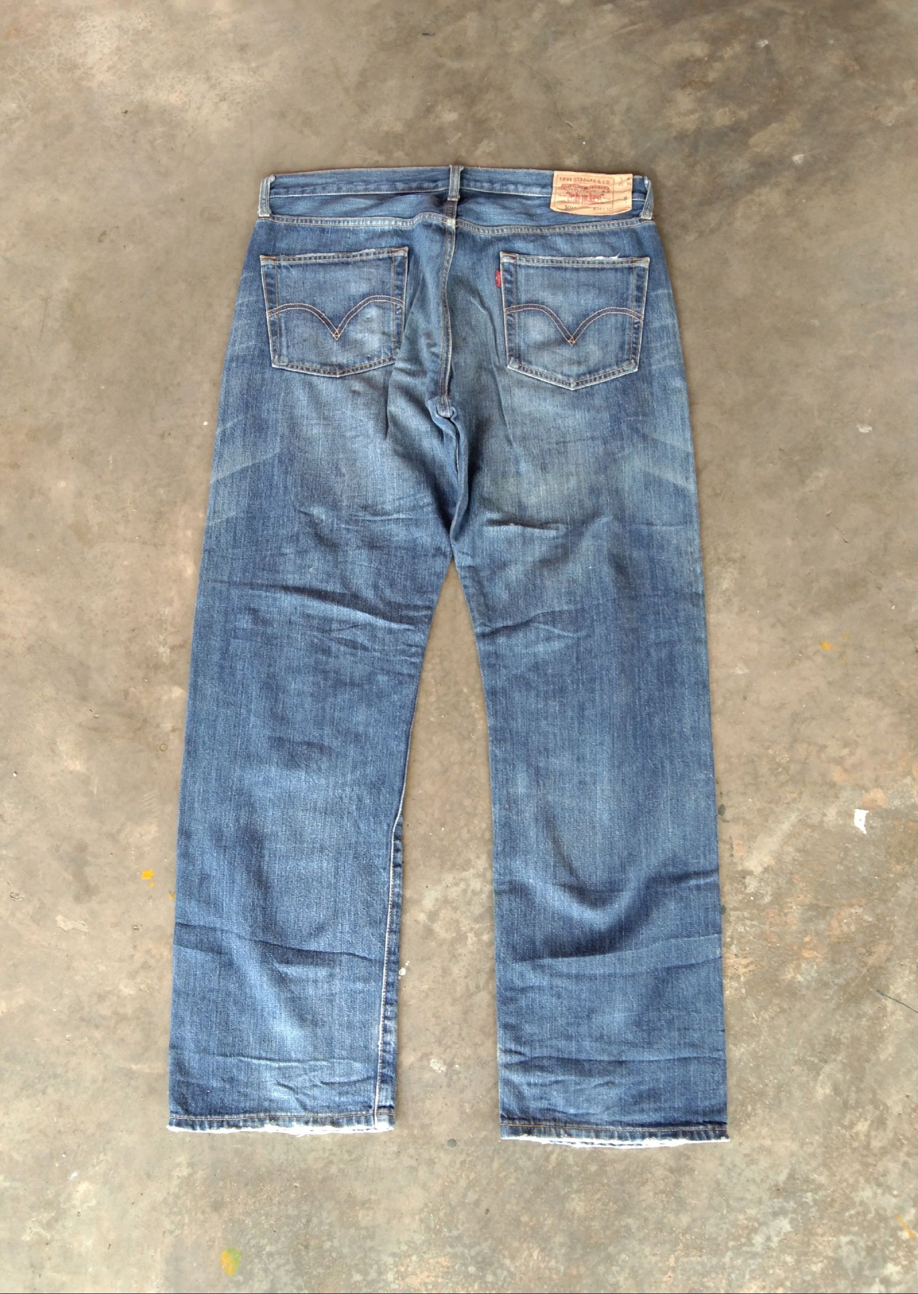 Levi's × Vintage Vintage Levis 501 Straight Leg Distressed Jeans 36x32 Size US 36 / EU 52 - 2 Thumbnail