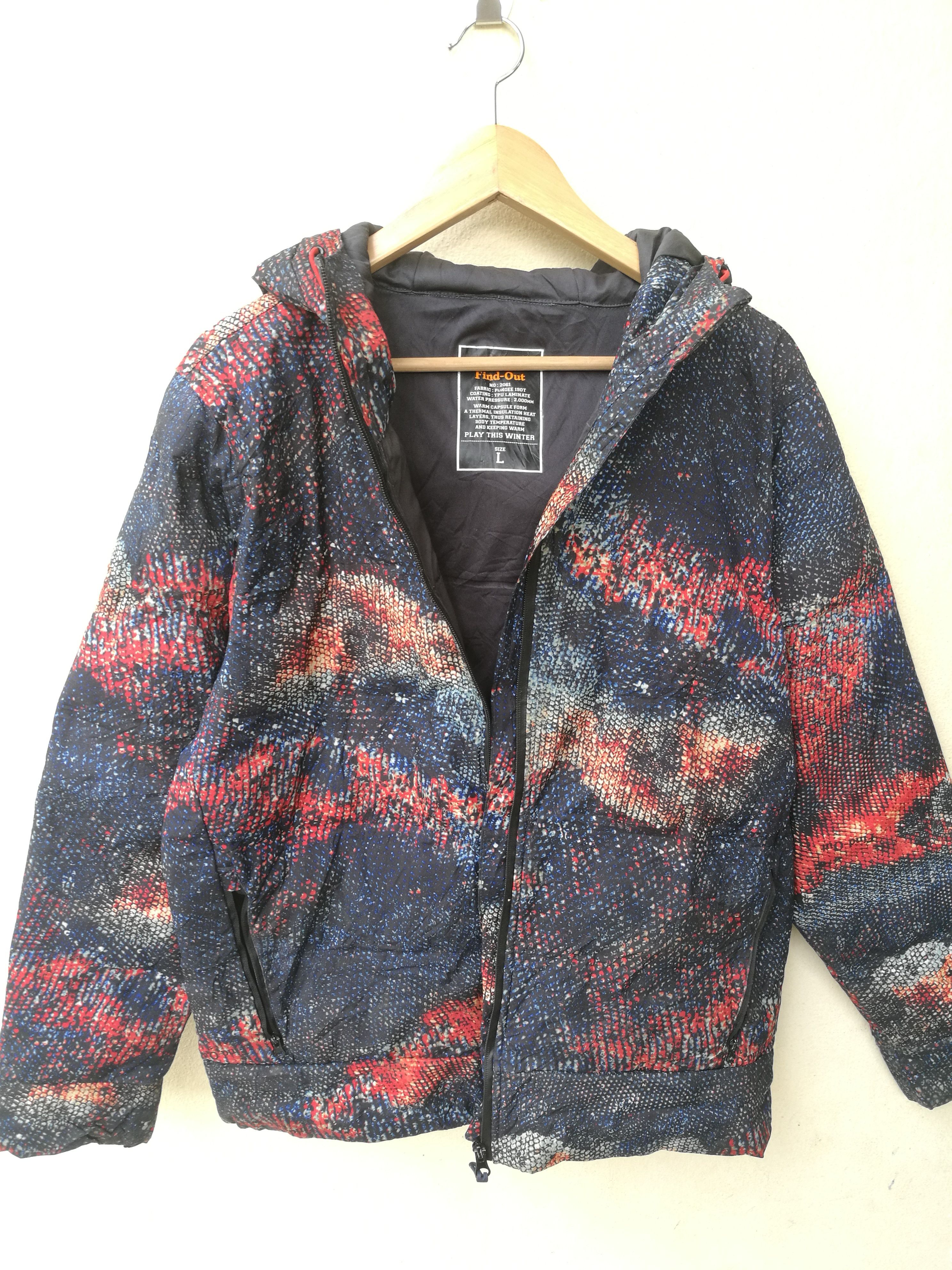 Japanese Brand Find Out puffer Jacket With Hoodie Size US L / EU 52-54 / 3 - 2 Thumbnail