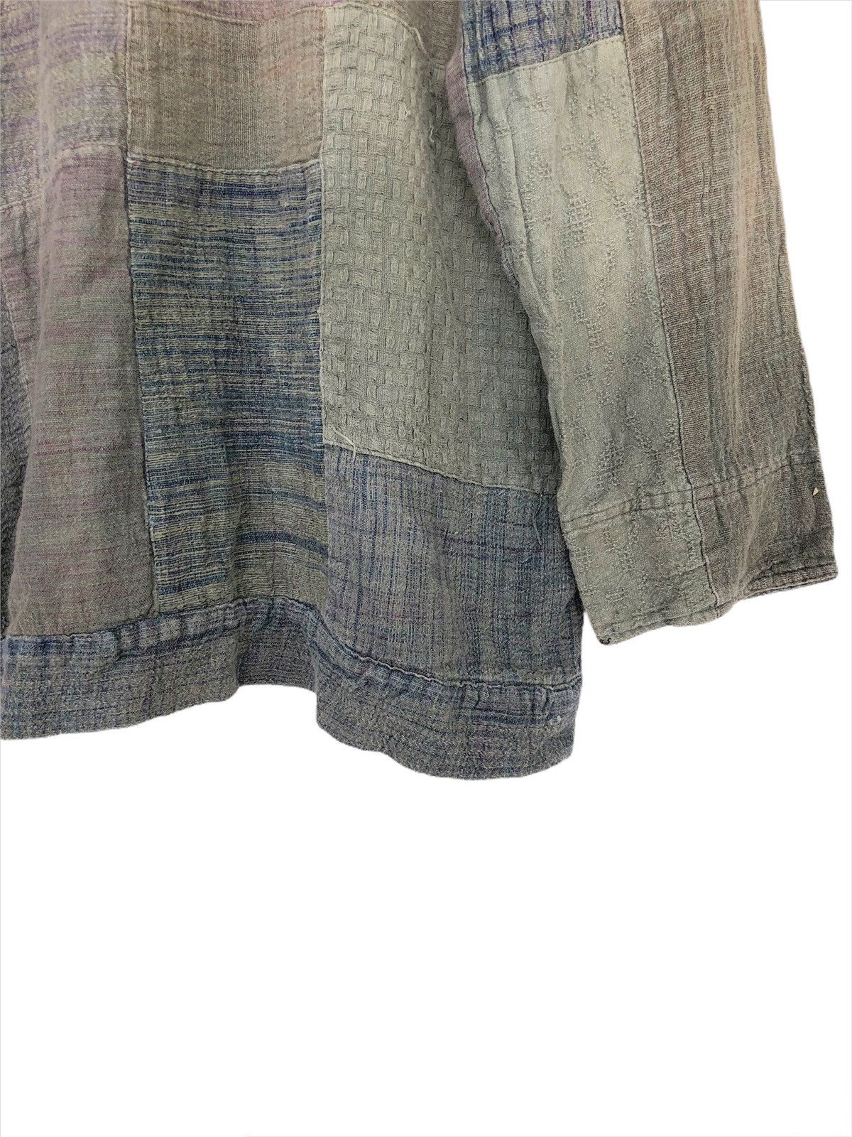 Indigo Malaika 🇯🇵 Hemp Kamakura Stitch Patchwork Pullover Size US L / EU 52-54 / 3 - 6 Thumbnail