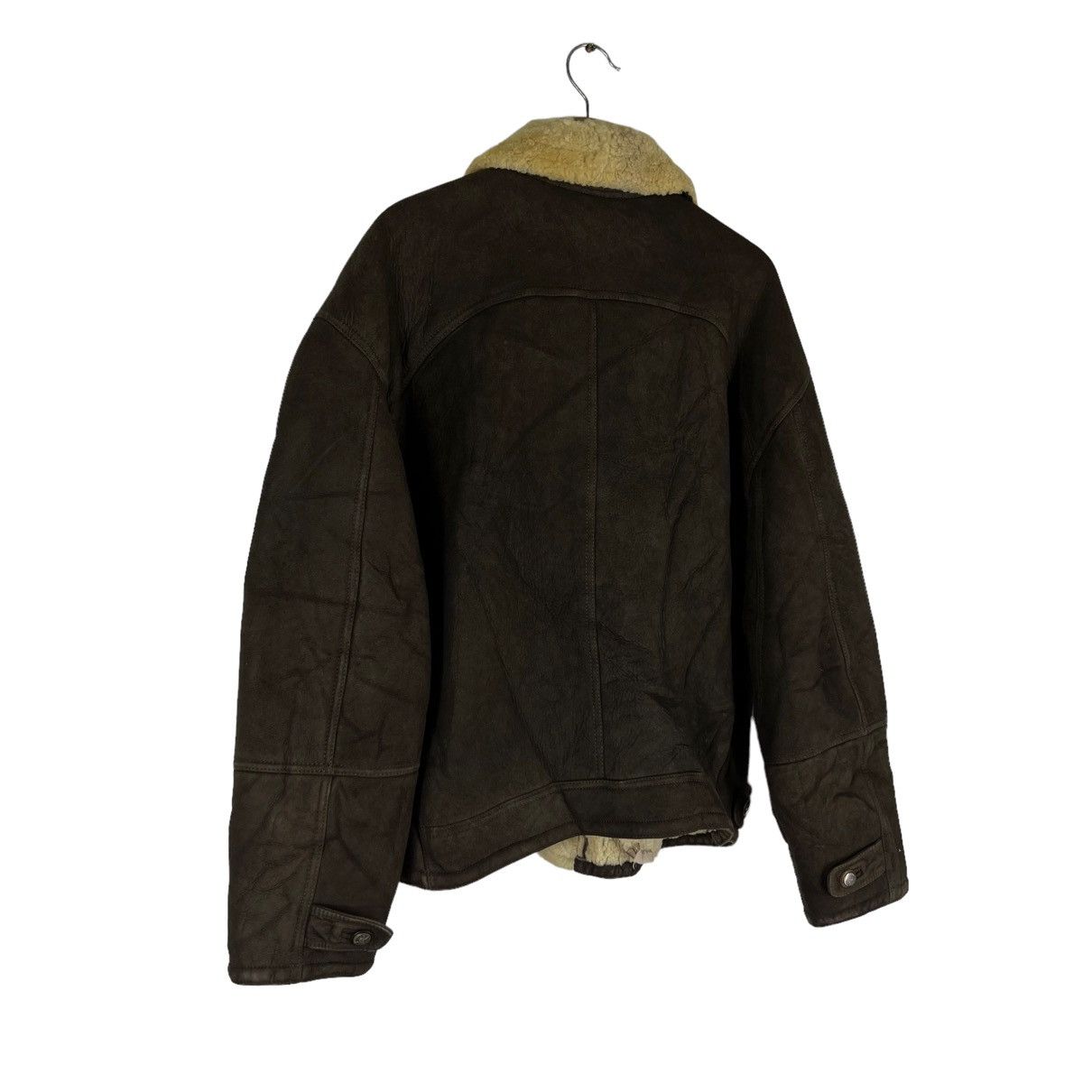 Japanese Brand VINTAGE BIGLIDUE LEATHER JACKET MINK FUR LINING MILITARY Size US M / EU 48-50 / 2 - 8 Thumbnail