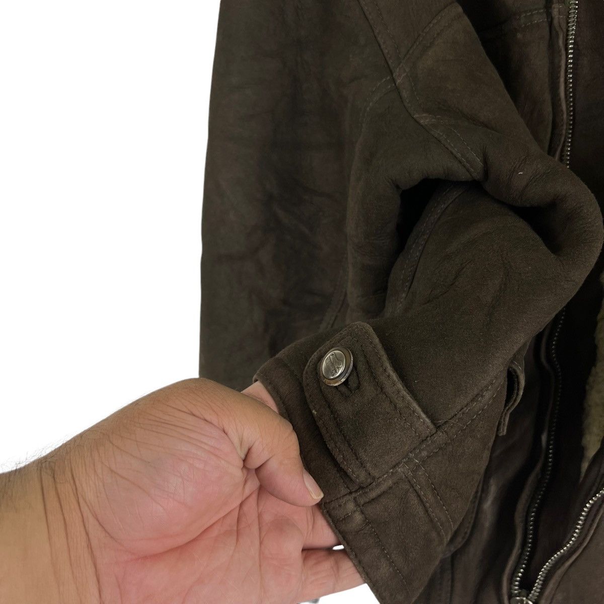 Japanese Brand VINTAGE BIGLIDUE LEATHER JACKET MINK FUR LINING MILITARY Size US M / EU 48-50 / 2 - 10 Thumbnail