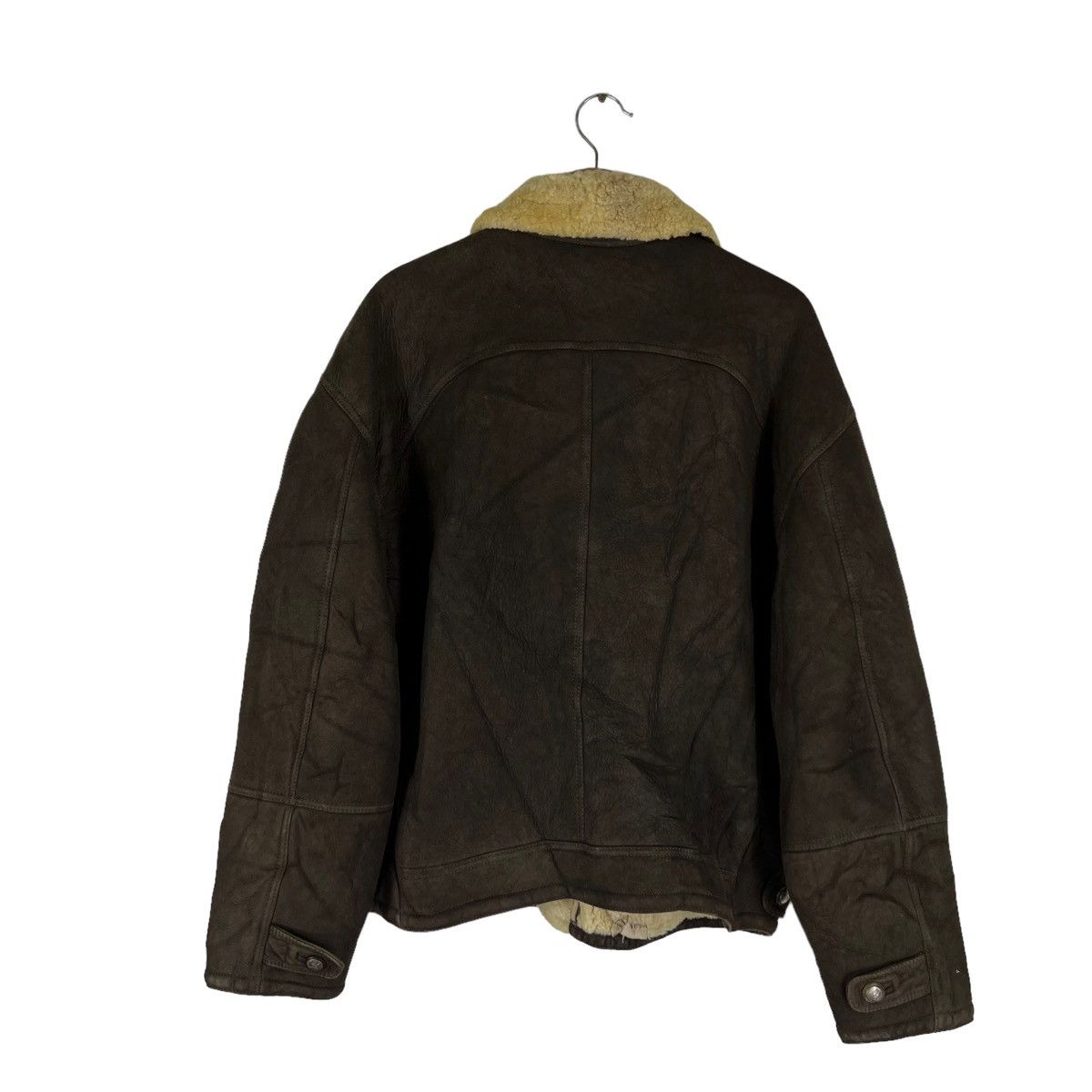 Japanese Brand VINTAGE BIGLIDUE LEATHER JACKET MINK FUR LINING MILITARY Size US M / EU 48-50 / 2 - 7 Thumbnail