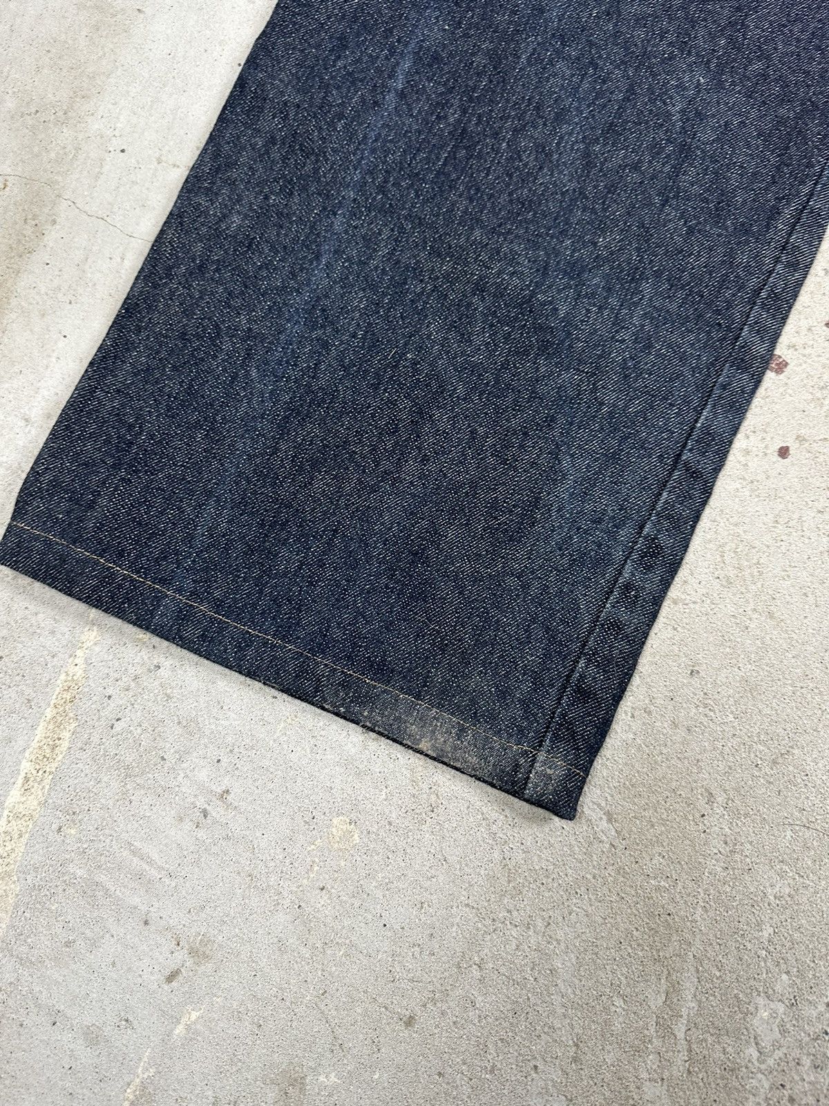 Ecko Unltd. × JNCO × Vintage Vintage y2k Ecko Unltd Baggy Navy Denim Pants Big Logo Size US 33 - 10 Thumbnail