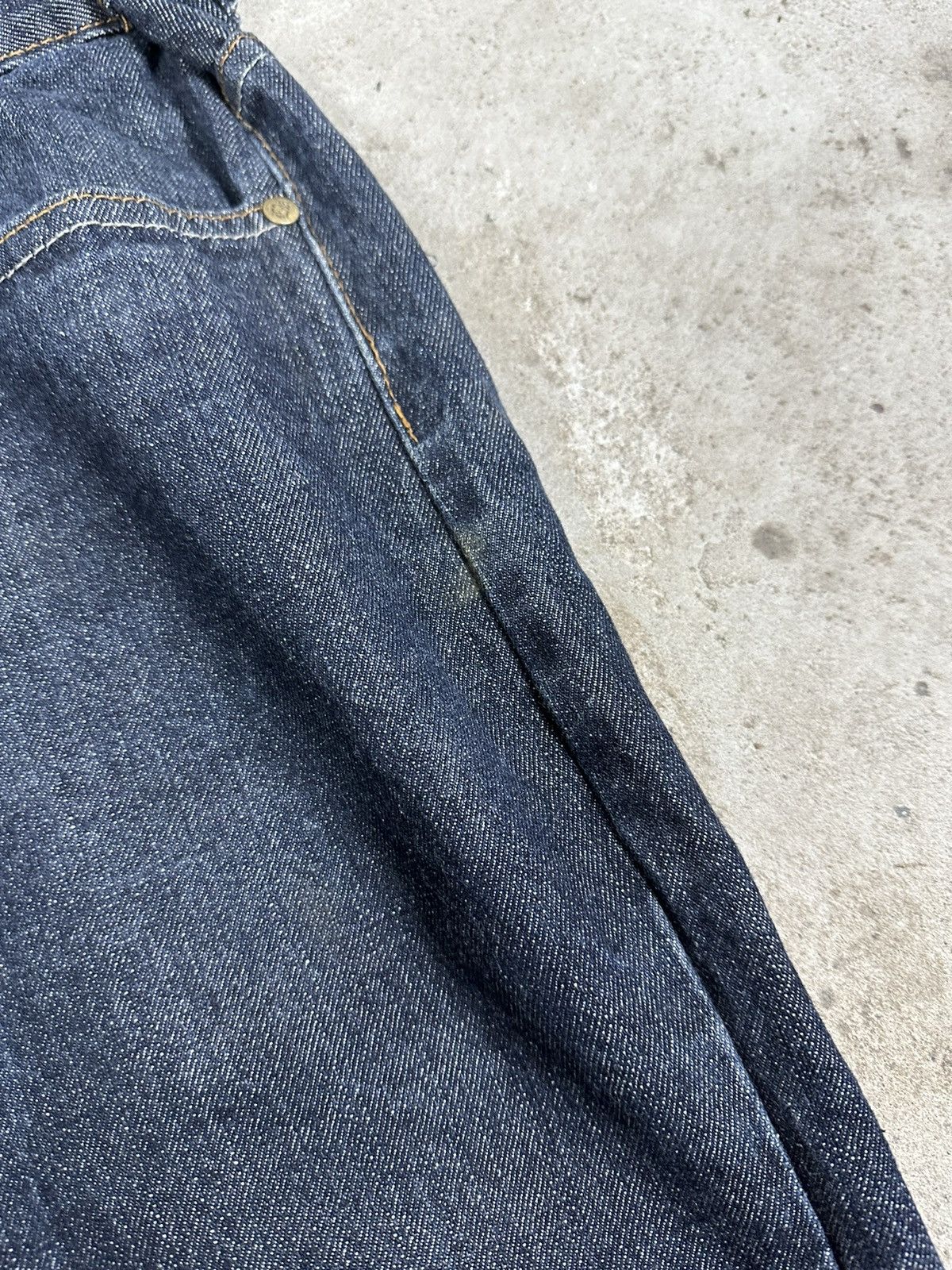 Ecko Unltd. × JNCO × Vintage Vintage y2k Ecko Unltd Baggy Navy Denim Pants Big Logo Size US 33 - 6 Thumbnail
