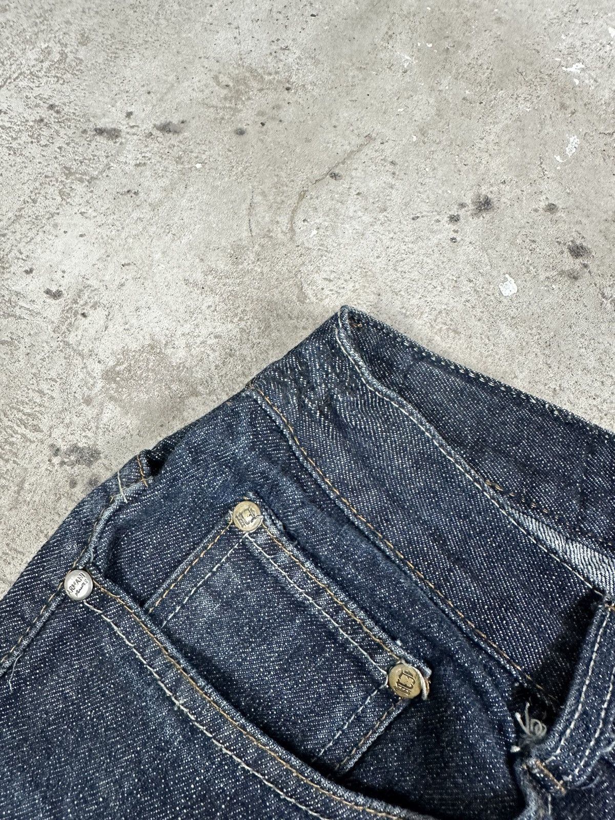 Ecko Unltd. × JNCO × Vintage Vintage y2k Ecko Unltd Baggy Navy Denim Pants Big Logo Size US 33 - 9 Thumbnail