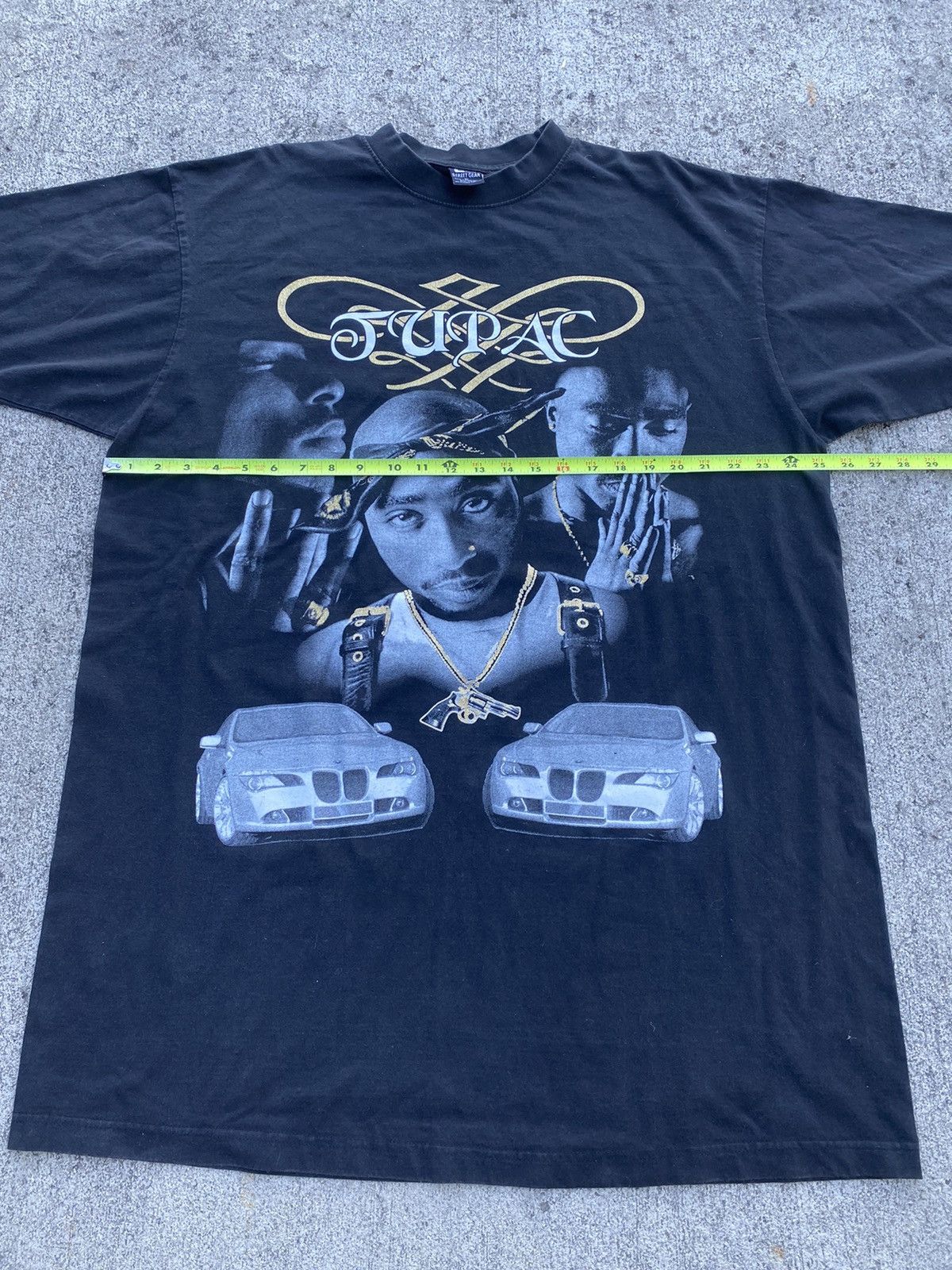 Rap Tees × Vintage Vintage Y2K Tupac 2Pac Rap Tee Shirt Gold Baggy Shirt Size US XXL / EU 58 / 5 - 8 Thumbnail