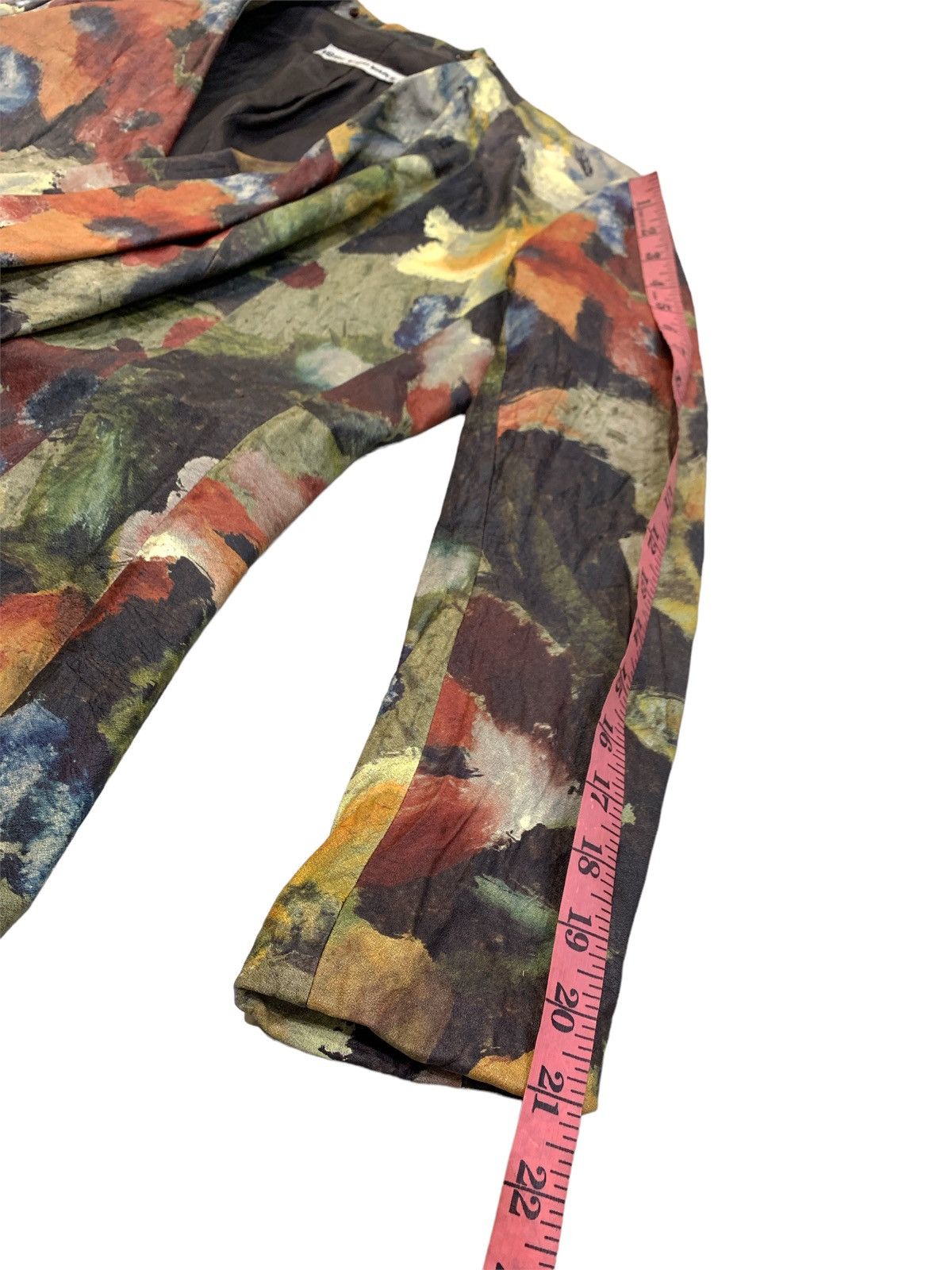 Issey Miyake RUNWAY AW1995 FLORAL ABSTRACT PATTERN LEATHER JACKET M Size M / US 6-8 / IT 42-44 - 7 Thumbnail