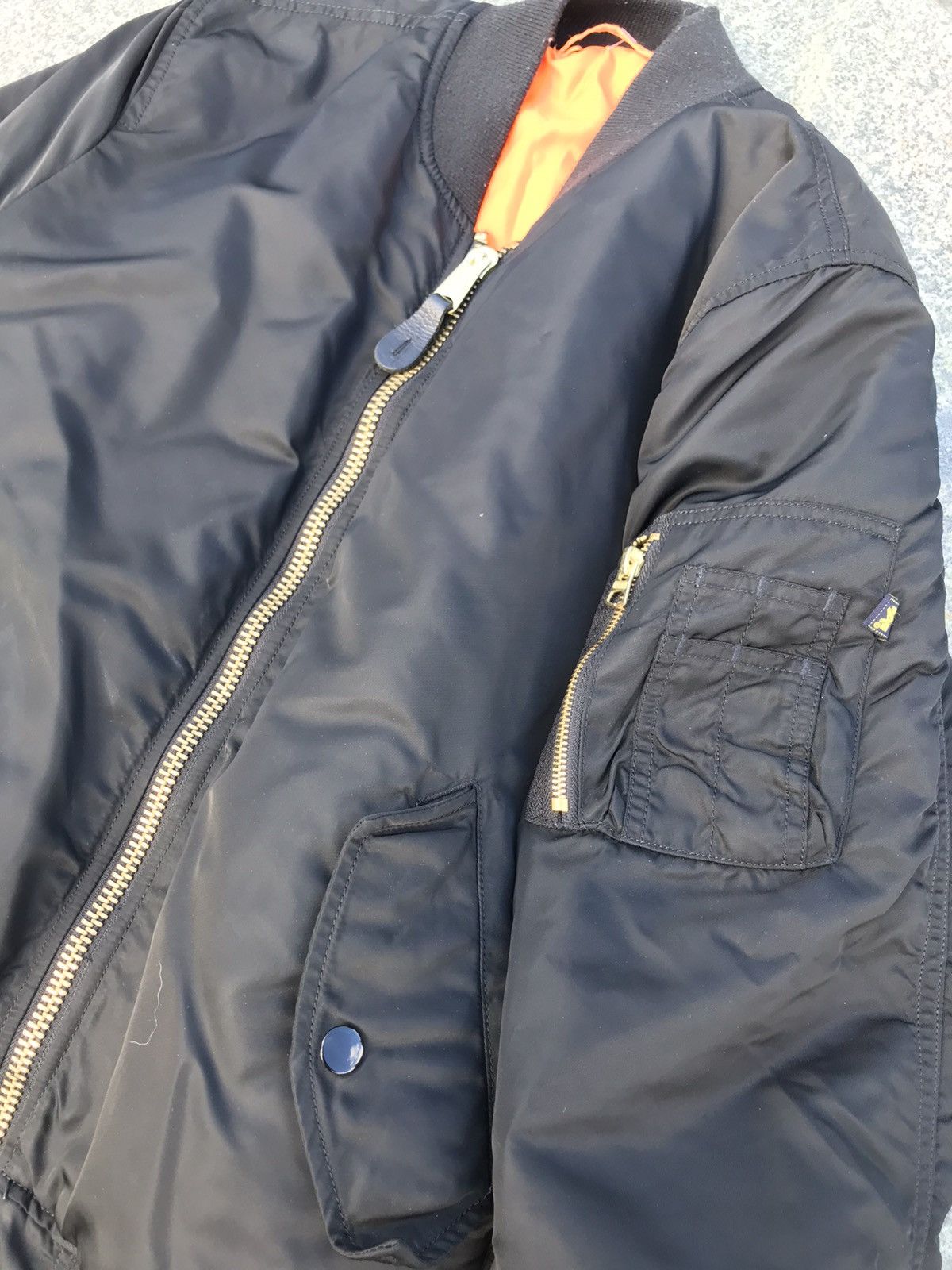 Alpha Industries × Vintage 🔥Alpha industries Flyers MA-1 man intermediate Bomber jacket Size US S / EU 44-46 / 1 - 5 Thumbnail