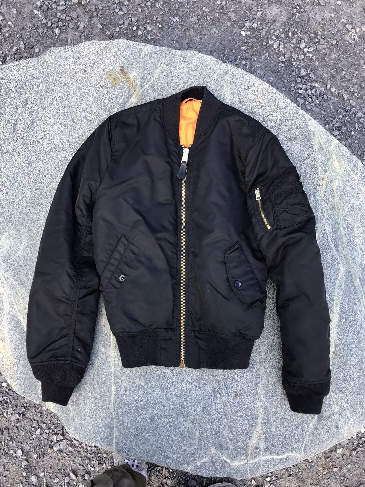 Alpha Industries × Vintage 🔥Alpha industries Flyers MA-1 man intermediate Bomber jacket Size US S / EU 44-46 / 1 - 1 Thumbnail