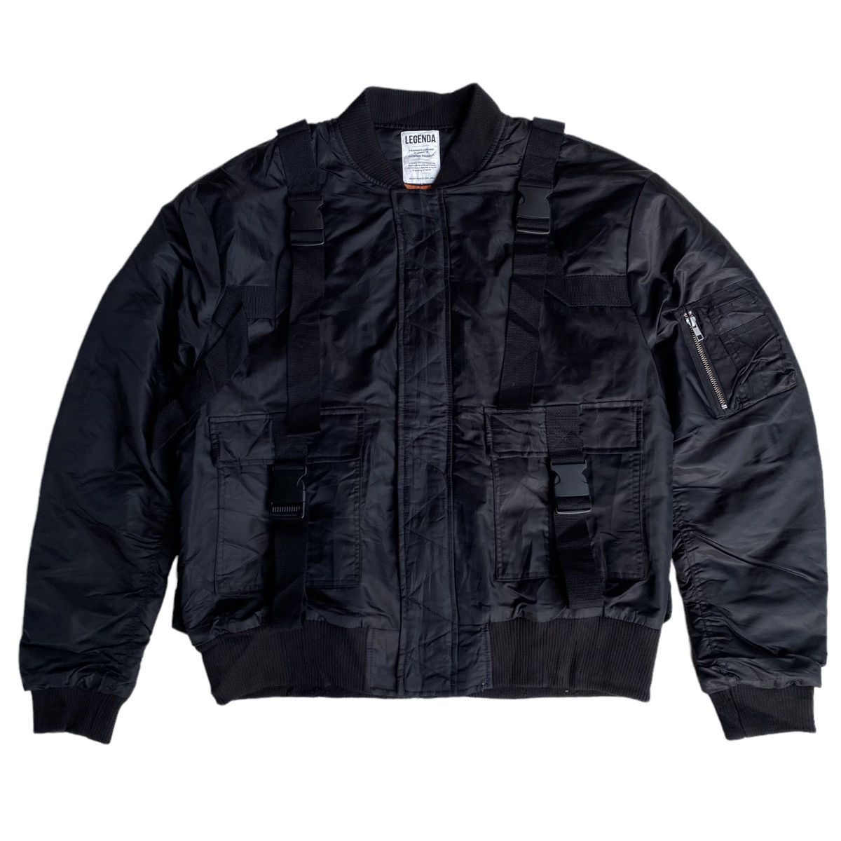 image of Archival Clothing x Beauty Beast Legenda Japan Bondage Bomber Jacket in Black, Men's (Size Medium)
