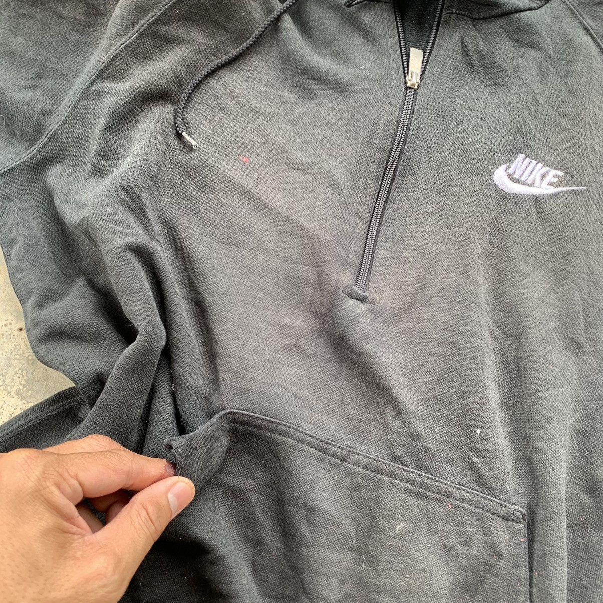 Nike Nike half zipper pull over vintage style hoodie sweatshirt Size US L / EU 52-54 / 3 - 13 Thumbnail