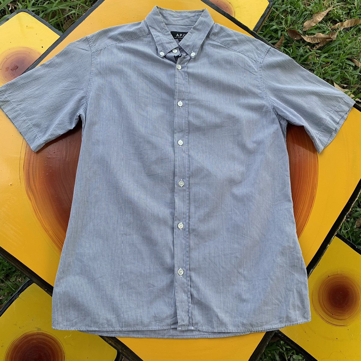 A.P.C. A.P.C rue madame paris button up polo shirt Size US XS / EU 42 / 0 - 3 Thumbnail