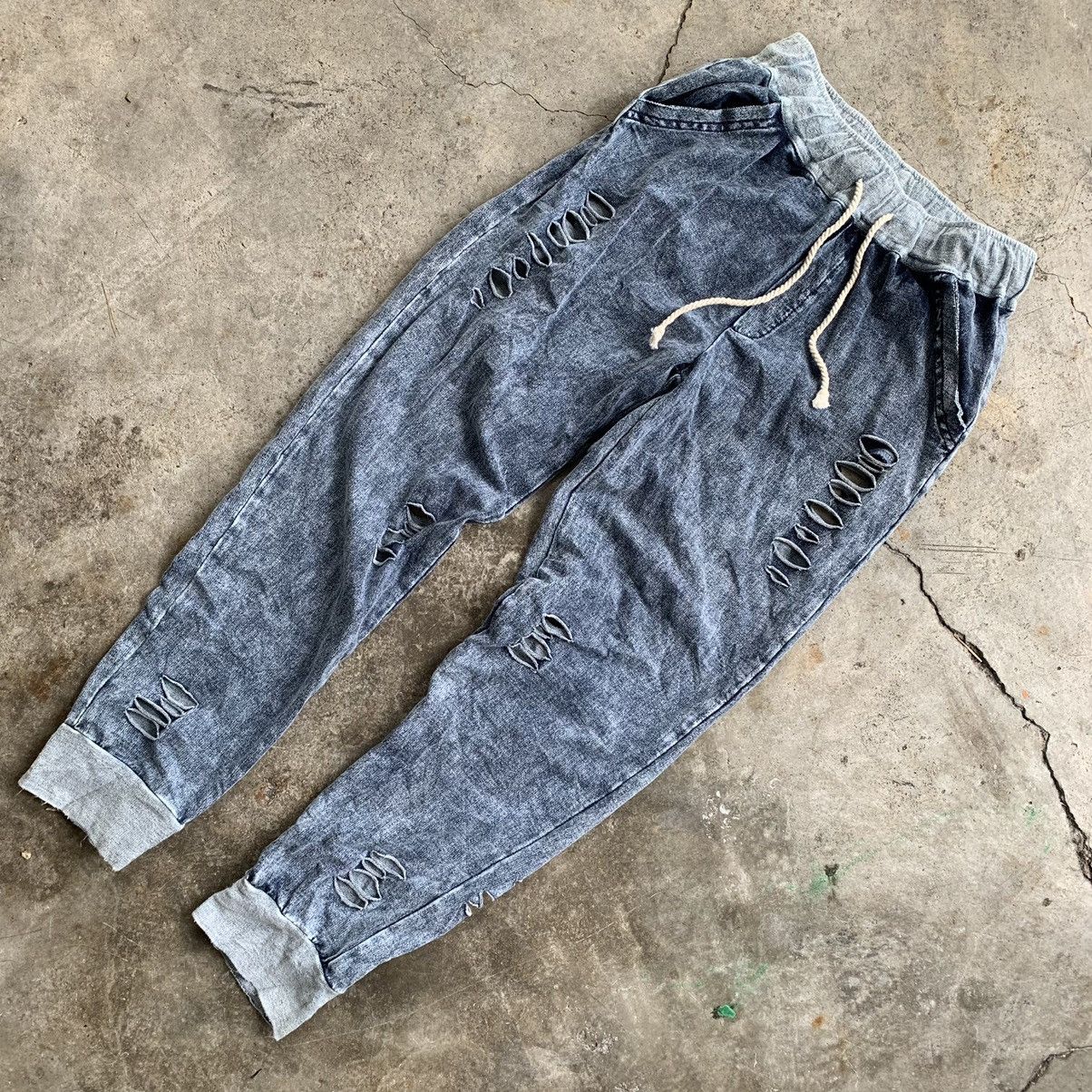 Japanese Brand Distressed joggerpants design style Size US 26 / EU 42 - 2 Thumbnail