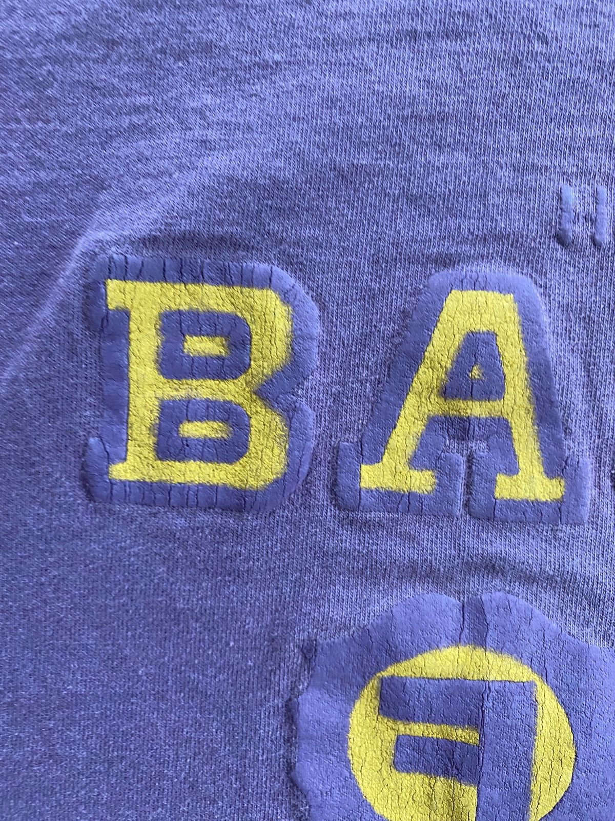 Vintage Vintage 80’s Ferruche Distressed Purple Hoodie Tee Size US XL / EU 56 / 4 - 4 Thumbnail