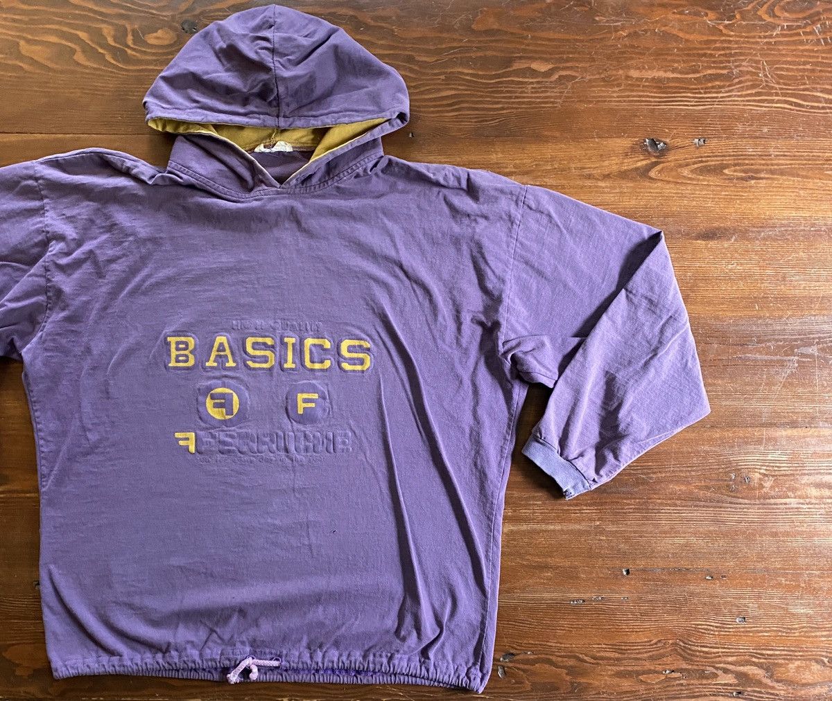Vintage Vintage 80’s Ferruche Distressed Purple Hoodie Tee Size US XL / EU 56 / 4 - 1 Thumbnail