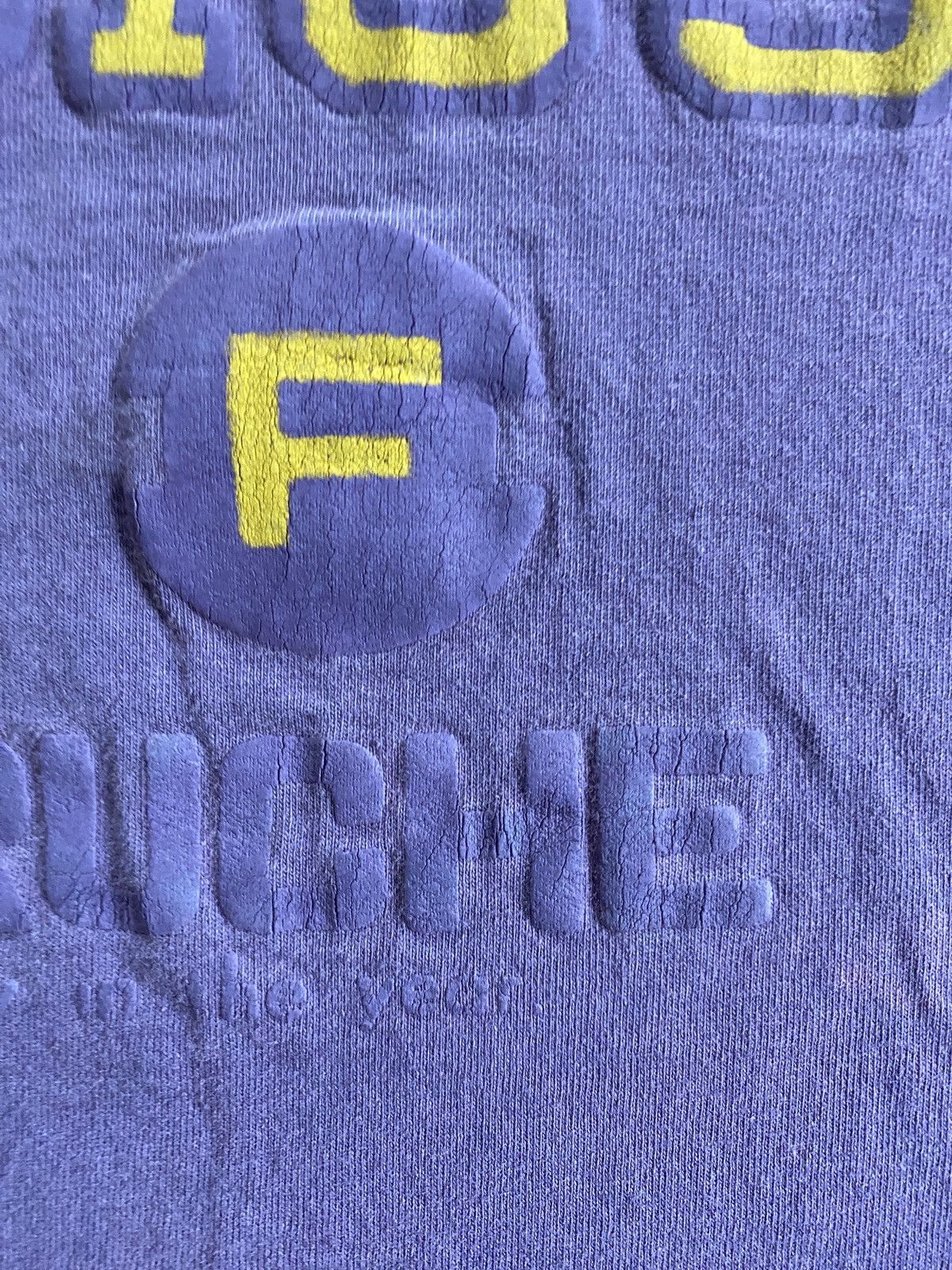 Vintage Vintage 80’s Ferruche Distressed Purple Hoodie Tee Size US XL / EU 56 / 4 - 7 Thumbnail