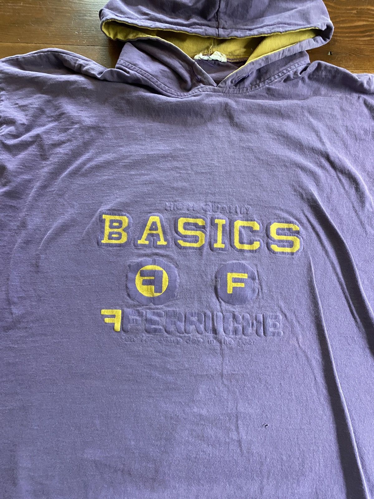 Vintage Vintage 80’s Ferruche Distressed Purple Hoodie Tee Size US XL / EU 56 / 4 - 3 Thumbnail