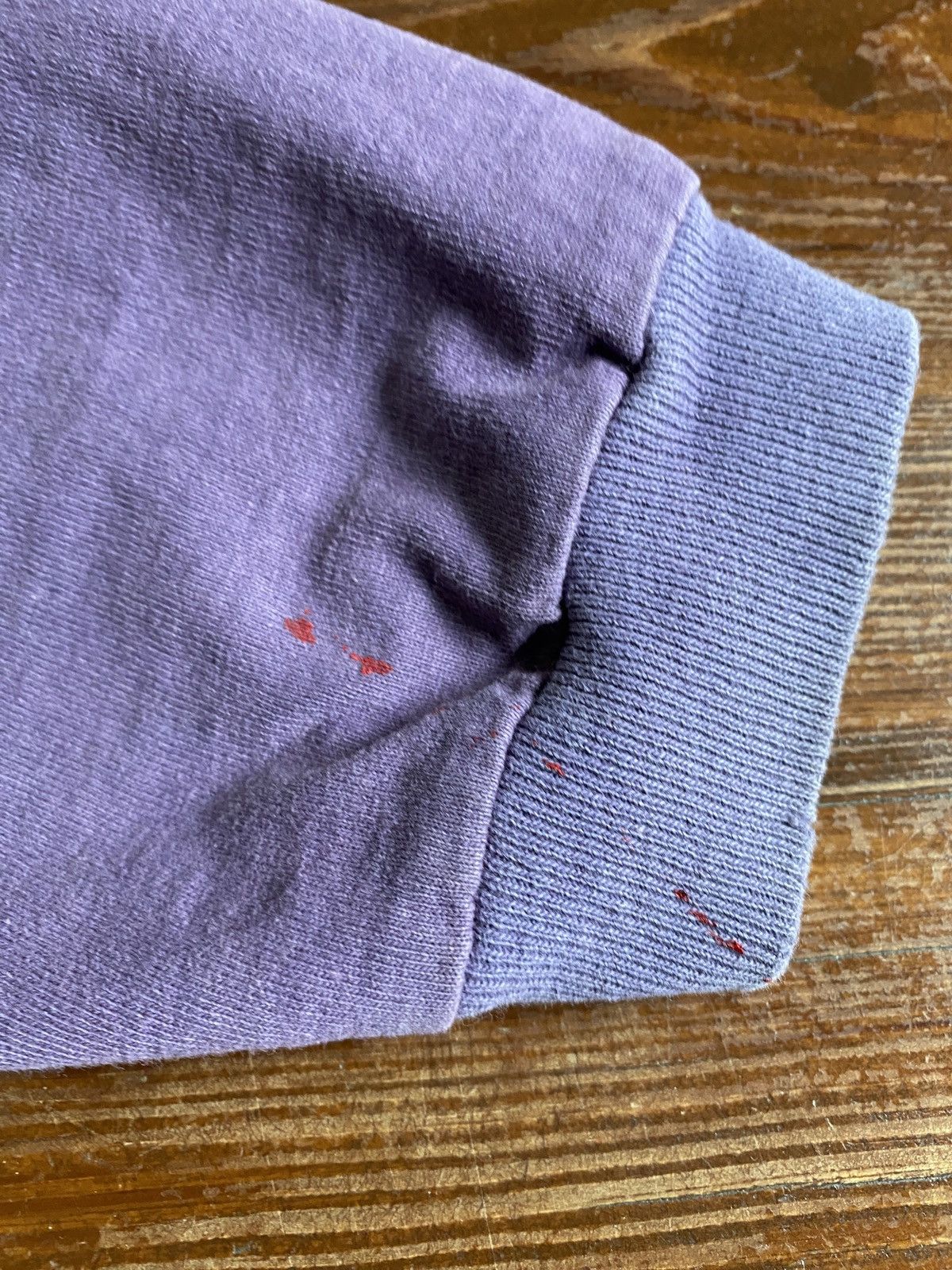 Vintage Vintage 80’s Ferruche Distressed Purple Hoodie Tee Size US XL / EU 56 / 4 - 21 Thumbnail