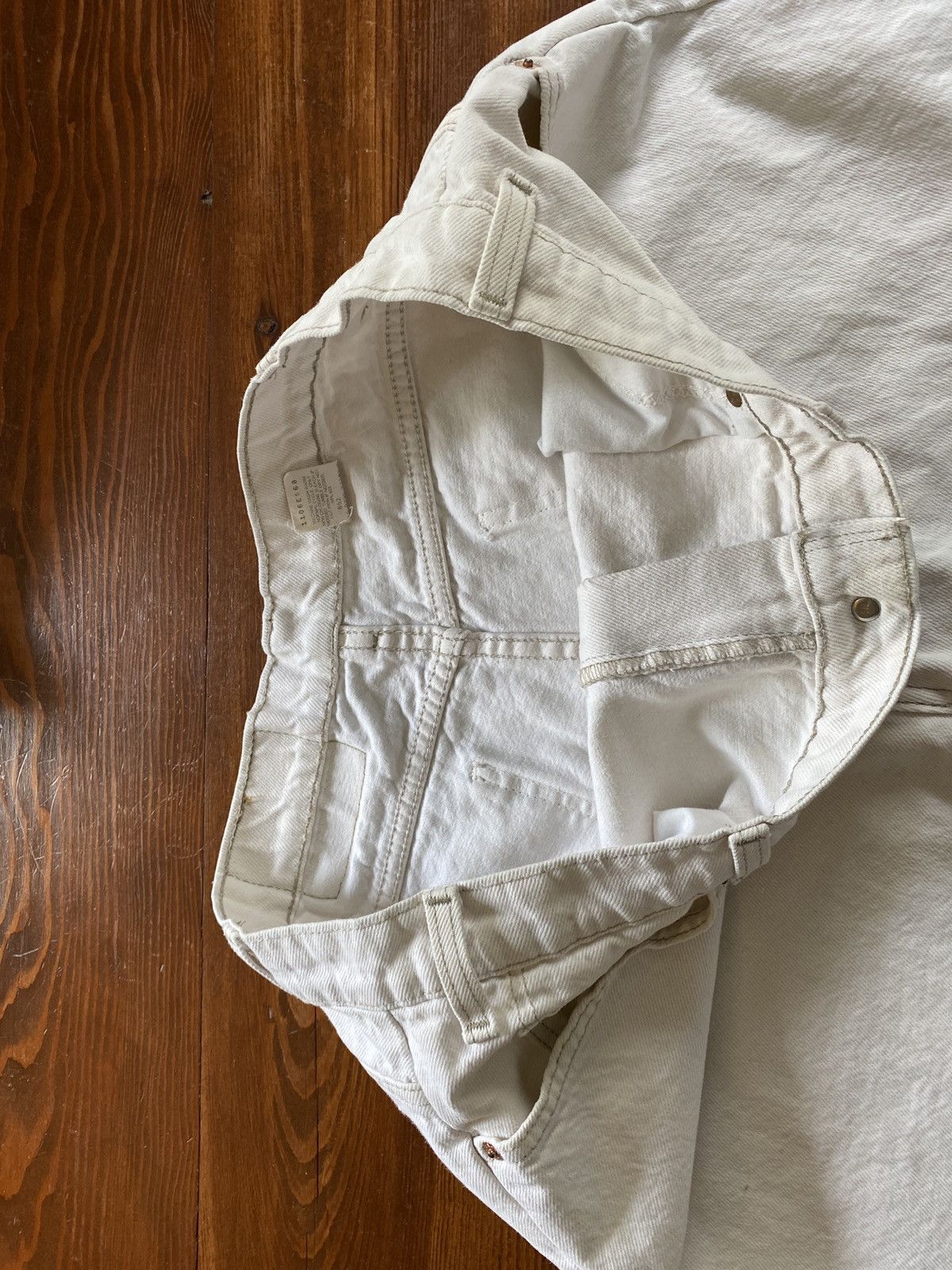Levi's × Vintage Vintage ‘95 Levi’s 550 Orange Tab White Relaxed Jean Shorts Size US 37 - 14 Thumbnail