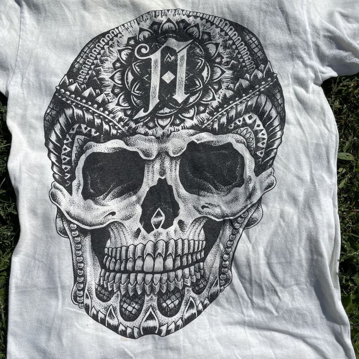 Vintage Vintage Y2K Skull Graphic Tee Sun Faded Goth Punk Slim S Size US S / EU 44-46 / 1 - 4 Thumbnail