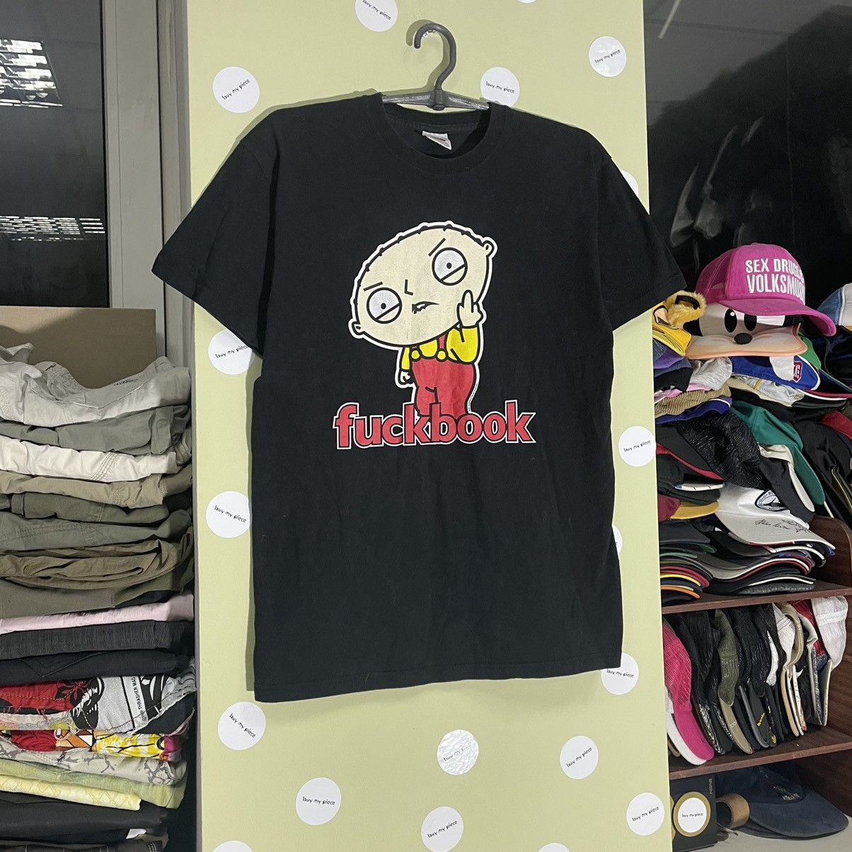 Vintage Vintage Y2K Graphic Tee Faded Black Cartoon Print Cropped S Size US S / EU 44-46 / 1 - 3 Thumbnail