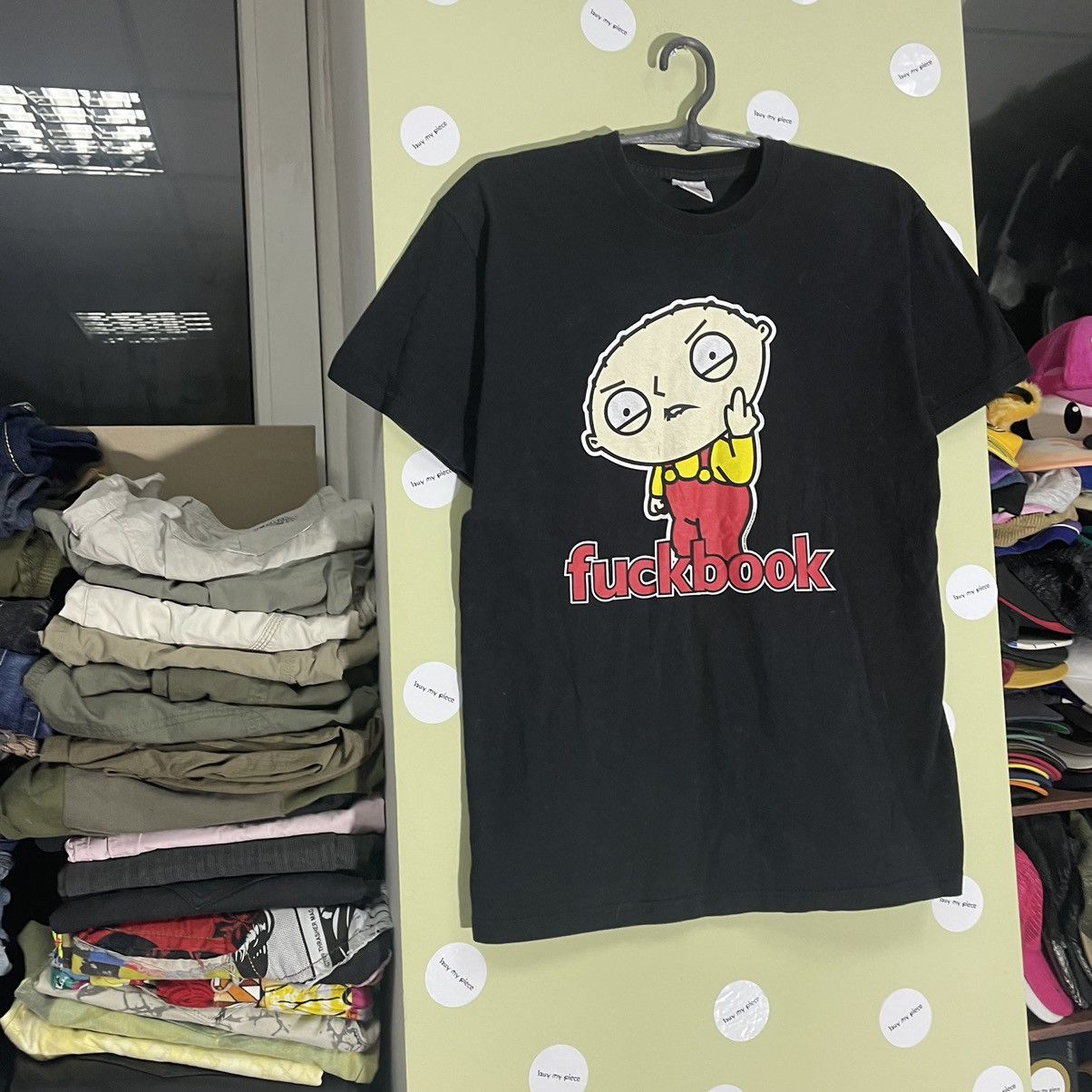 Vintage Vintage Y2K Graphic Tee Faded Black Cartoon Print Cropped S Size US S / EU 44-46 / 1 - 2 Thumbnail