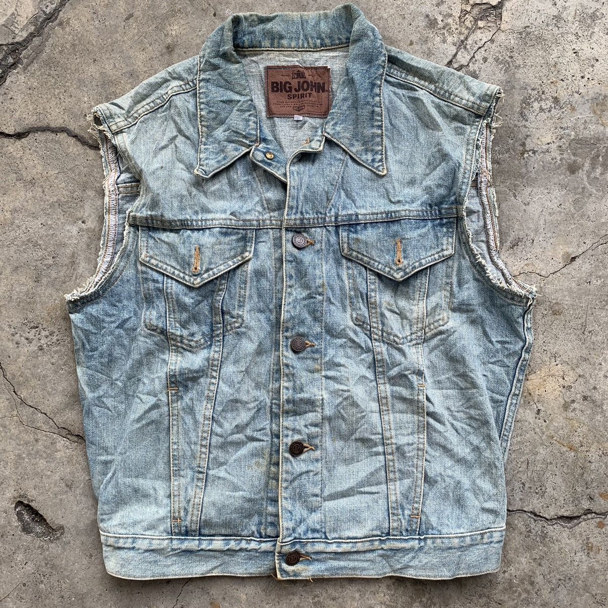 Big John Big John Spirit sleeveless tank top distressed denim jacket Size US L / EU 52-54 / 3 - 1 Thumbnail