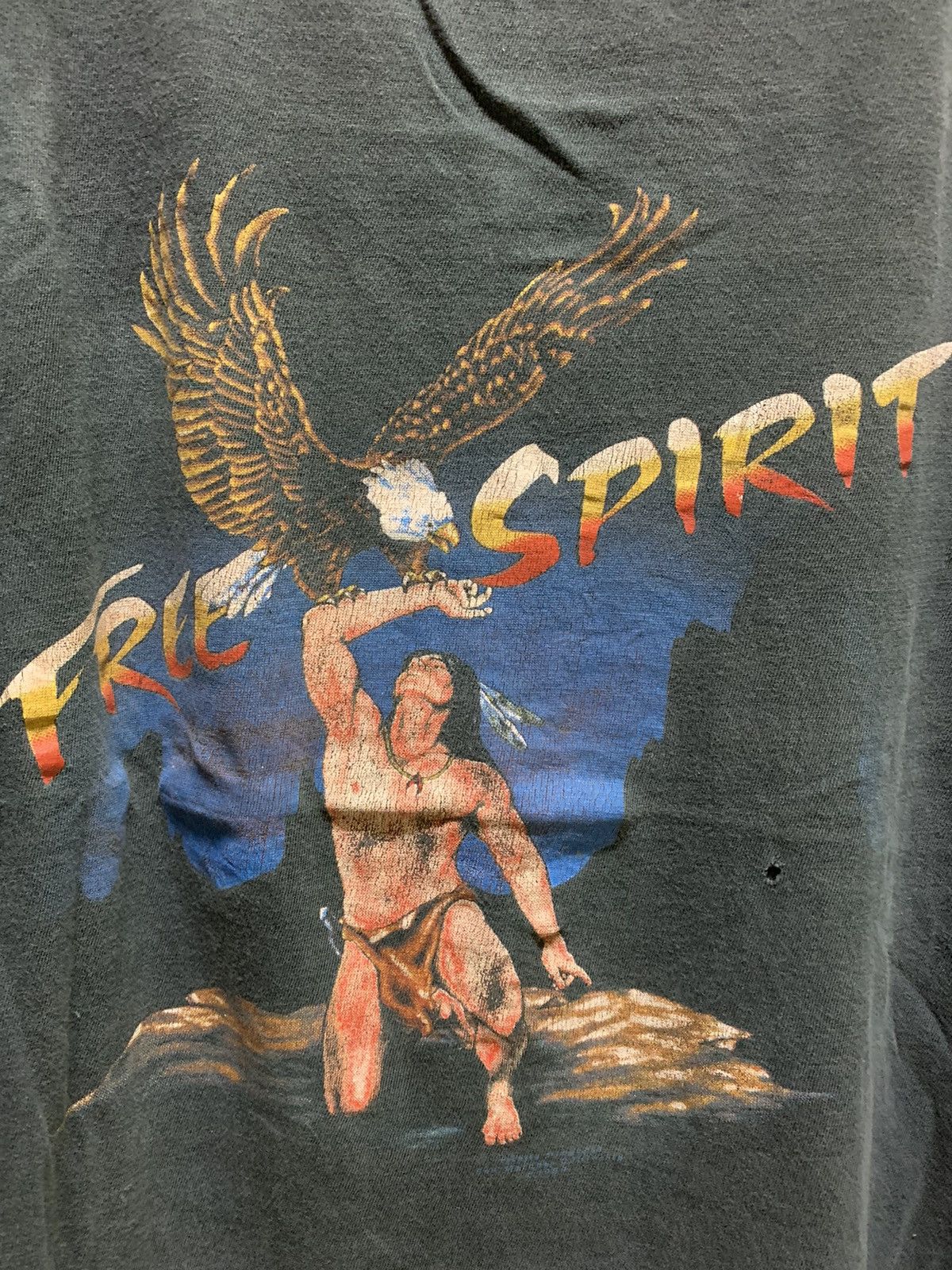 Vintage Vintage free spirit red indian eagle 80s Size US L / EU 52-54 / 3 - 3 Thumbnail