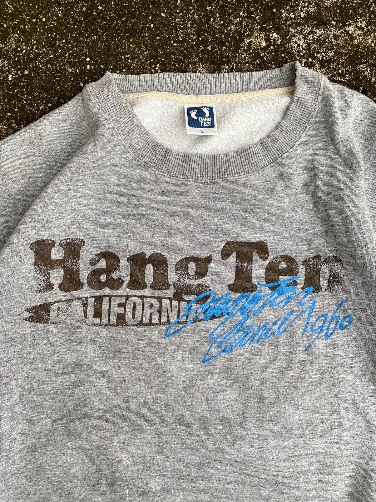 Hang Ten Vintage Hang Ten California Big Logo 1960 Sweatshirt Size US L / EU 52-54 / 3 - 2 Thumbnail