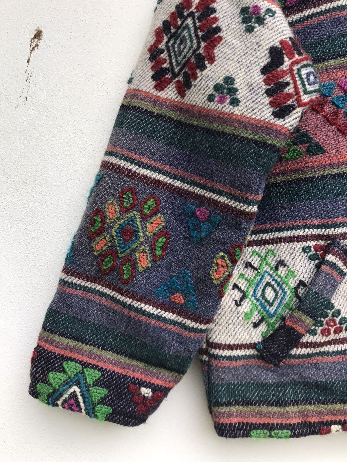 Art Comes First × Japanese Brand Customs Made Navajo Aztec Native Art Tweed Jacket Size US M / EU 48-50 / 2 - 8 Thumbnail
