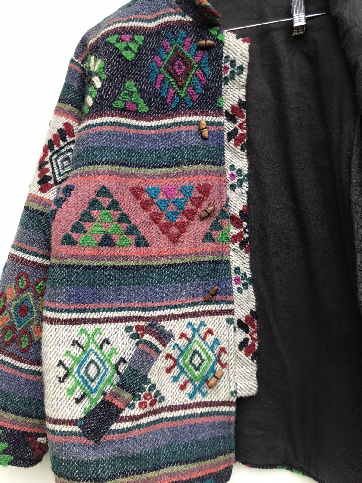 Art Comes First × Japanese Brand Customs Made Navajo Aztec Native Art Tweed Jacket Size US M / EU 48-50 / 2 - 17 Thumbnail